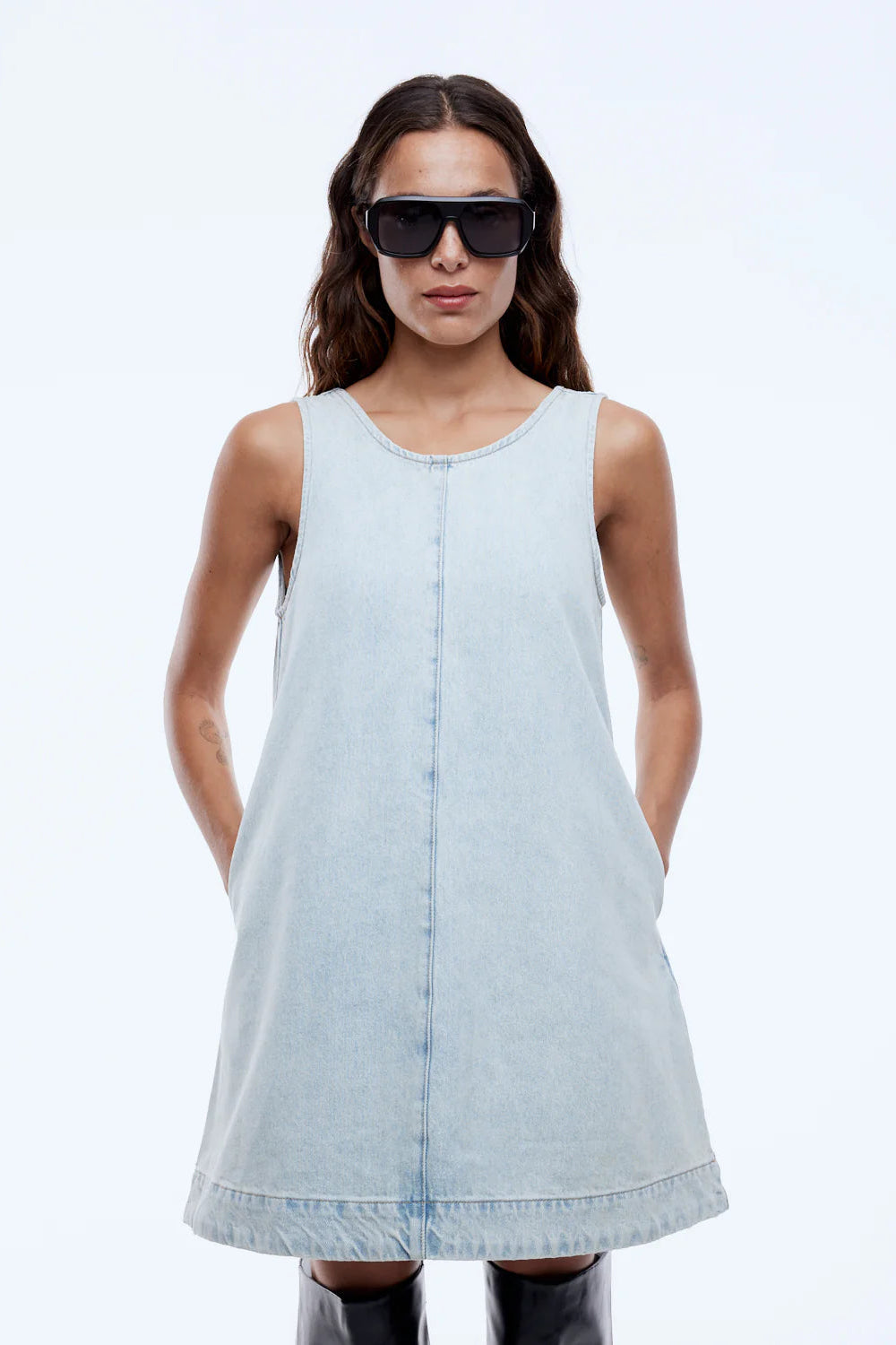 ANNIE DENIM DRESS - LIGHT WASH