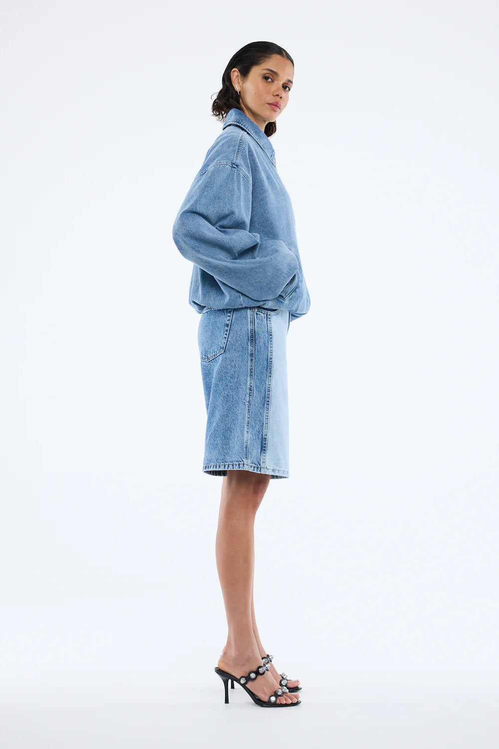HARLOW DENIM BOMBER