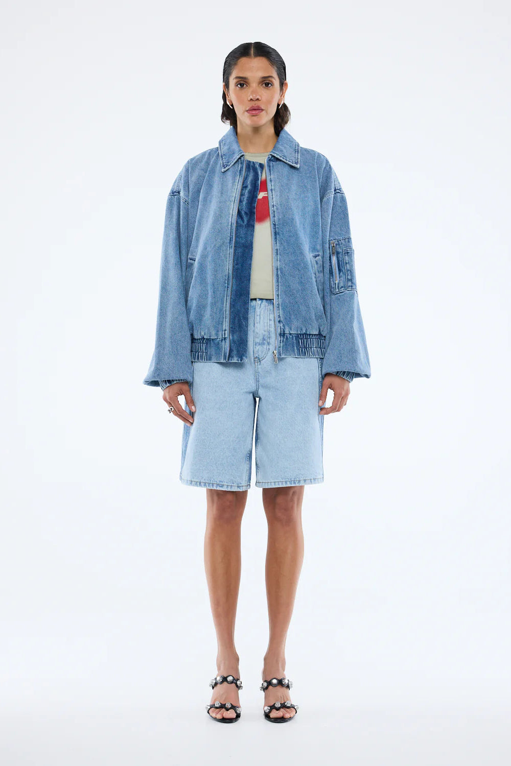 HARLOW DENIM BOMBER