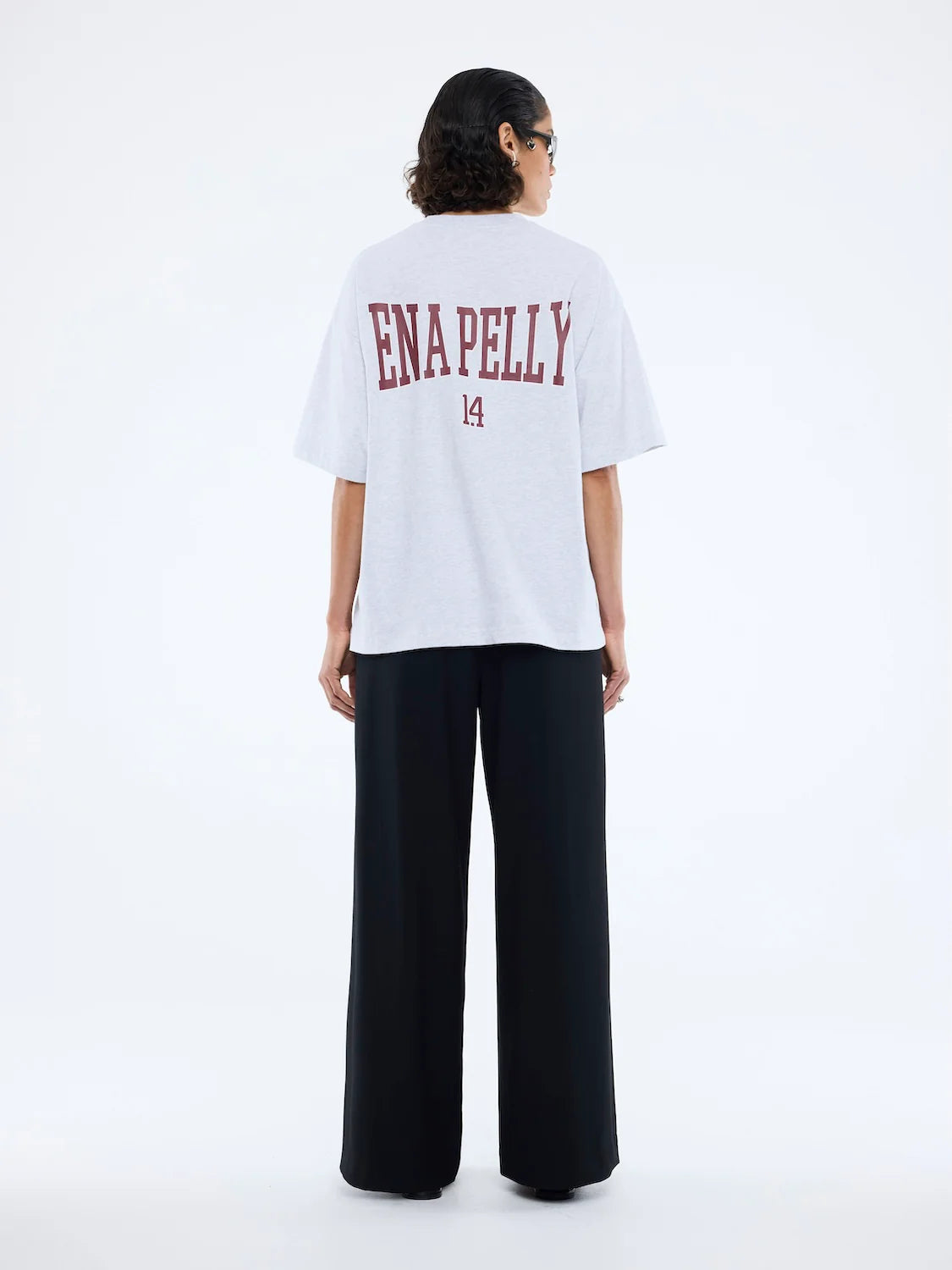 VARSITY ARCH TEE - WHITE MARLE