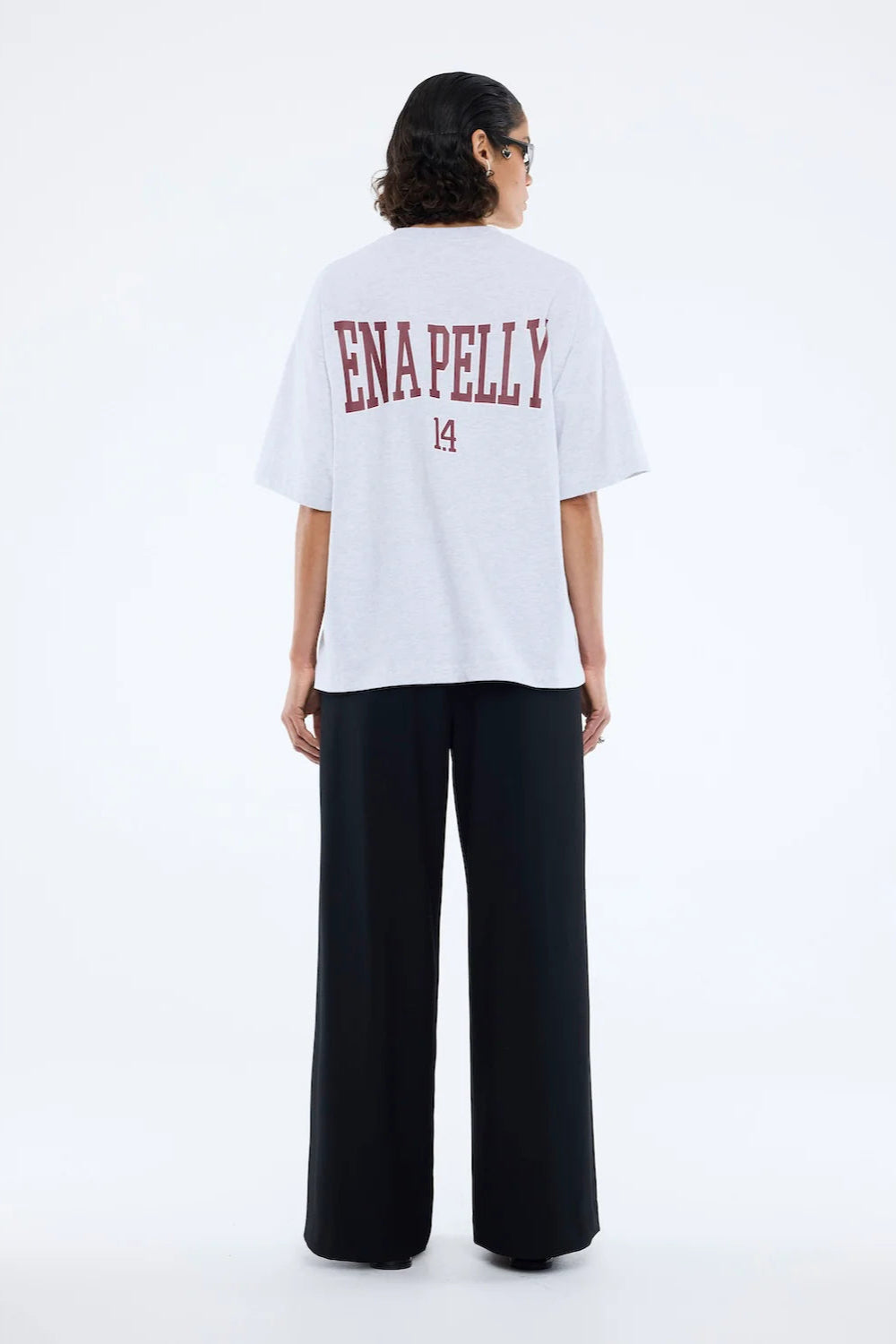 VARSITY ARCH TEE - WHITE MARLE
