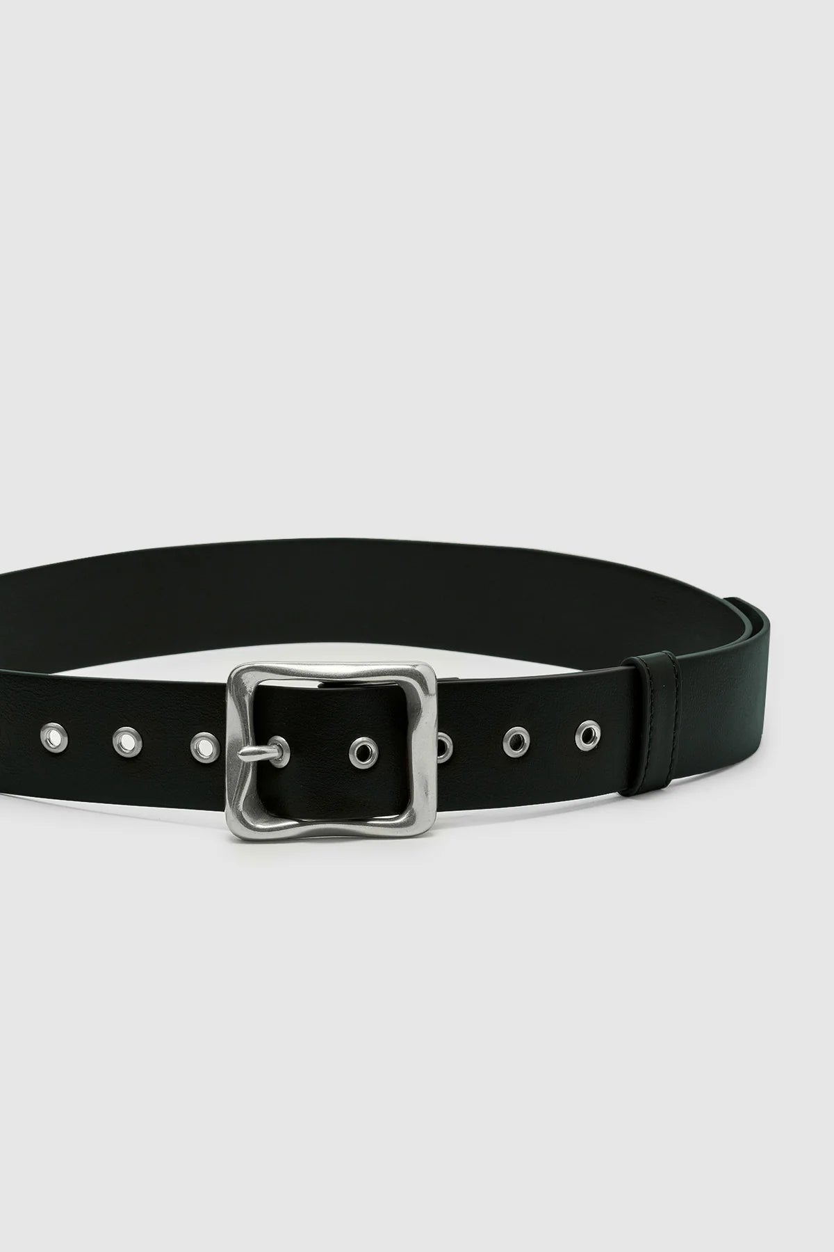 EVERYDAY BUCKLE BELT - BLACK/SILVER