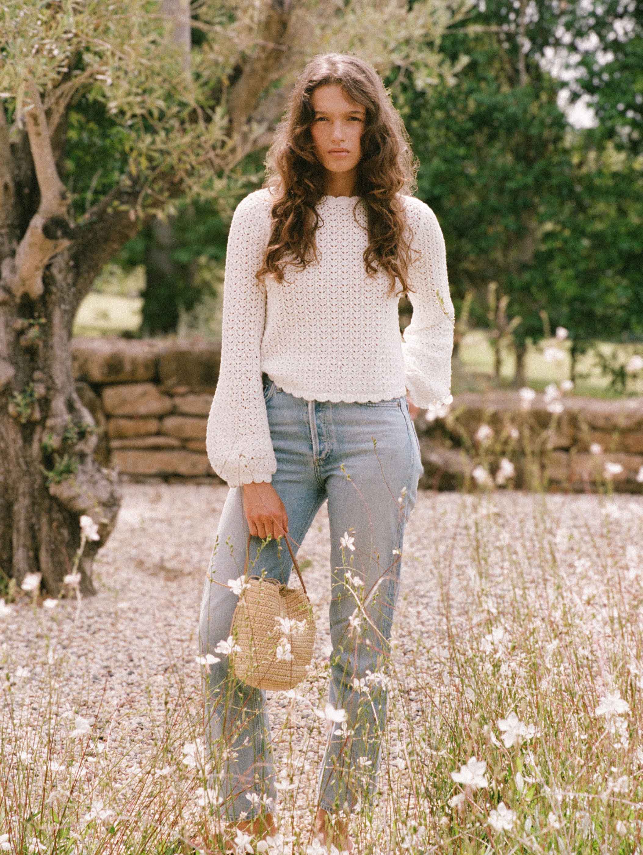 Pointelle Pullover
