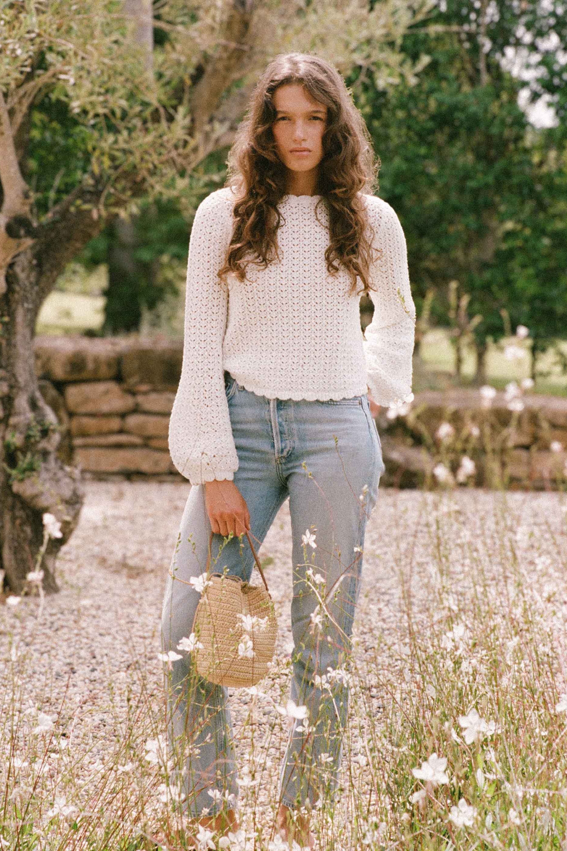 Pointelle Pullover