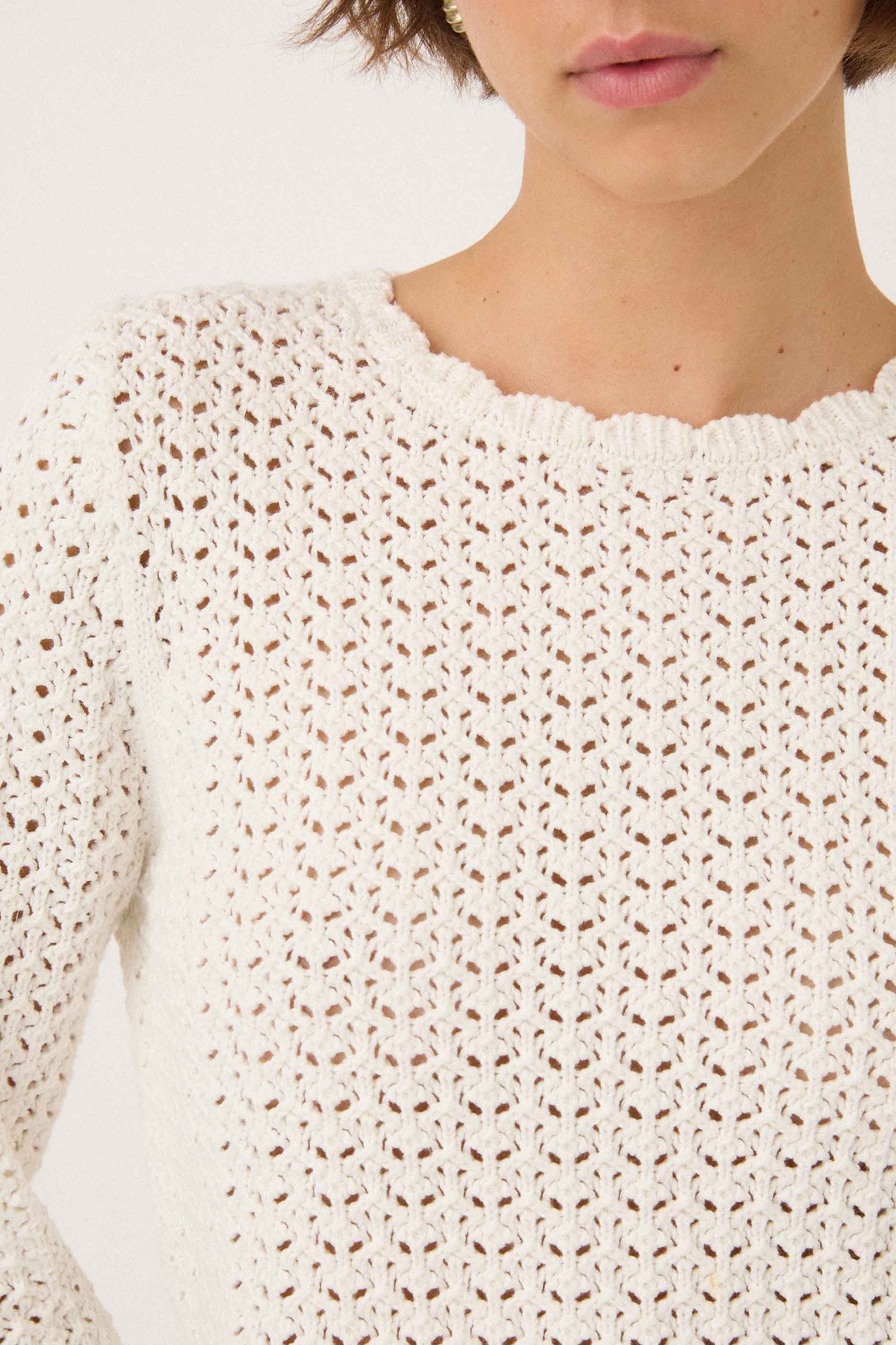 Pointelle Pullover