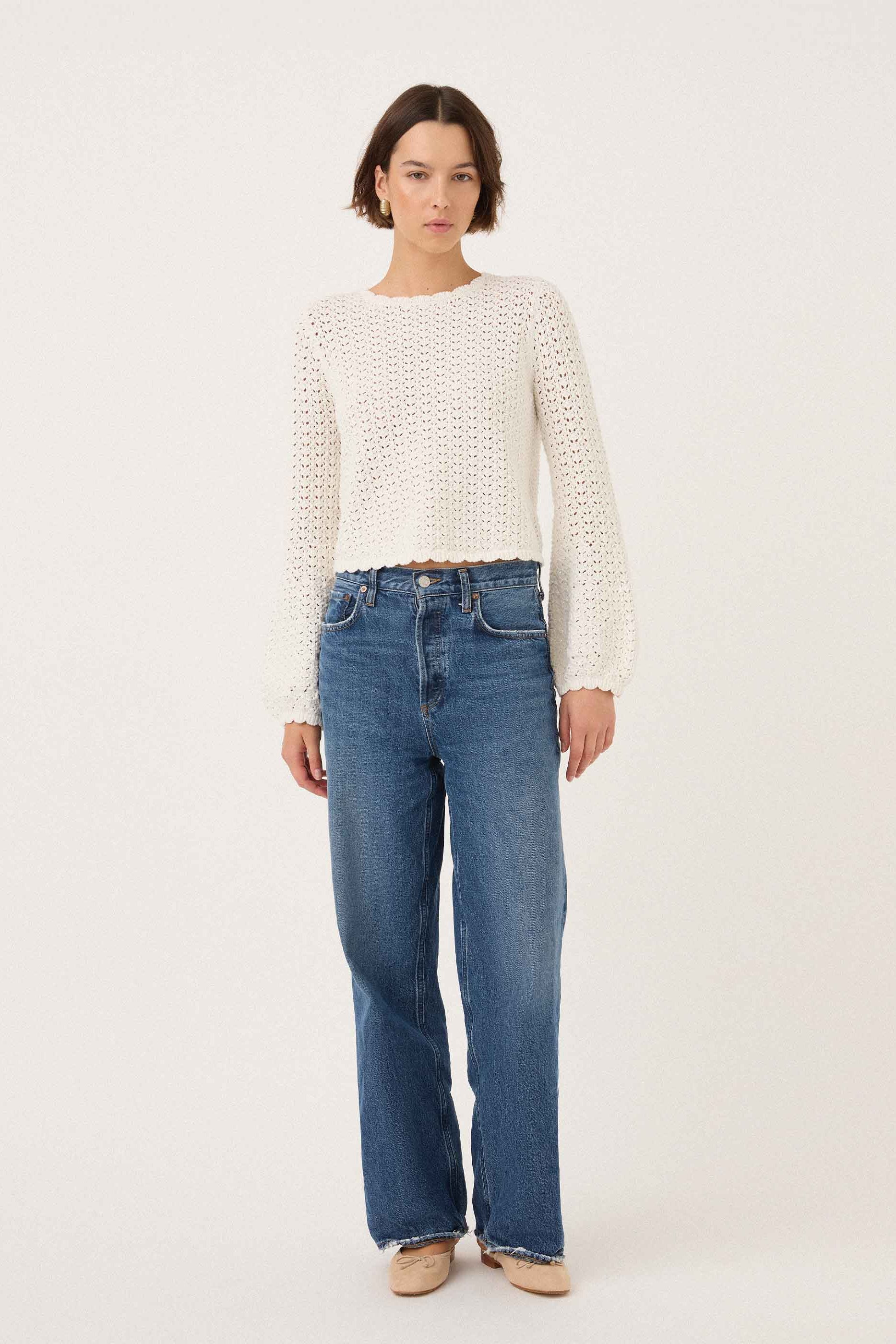 Pointelle Pullover