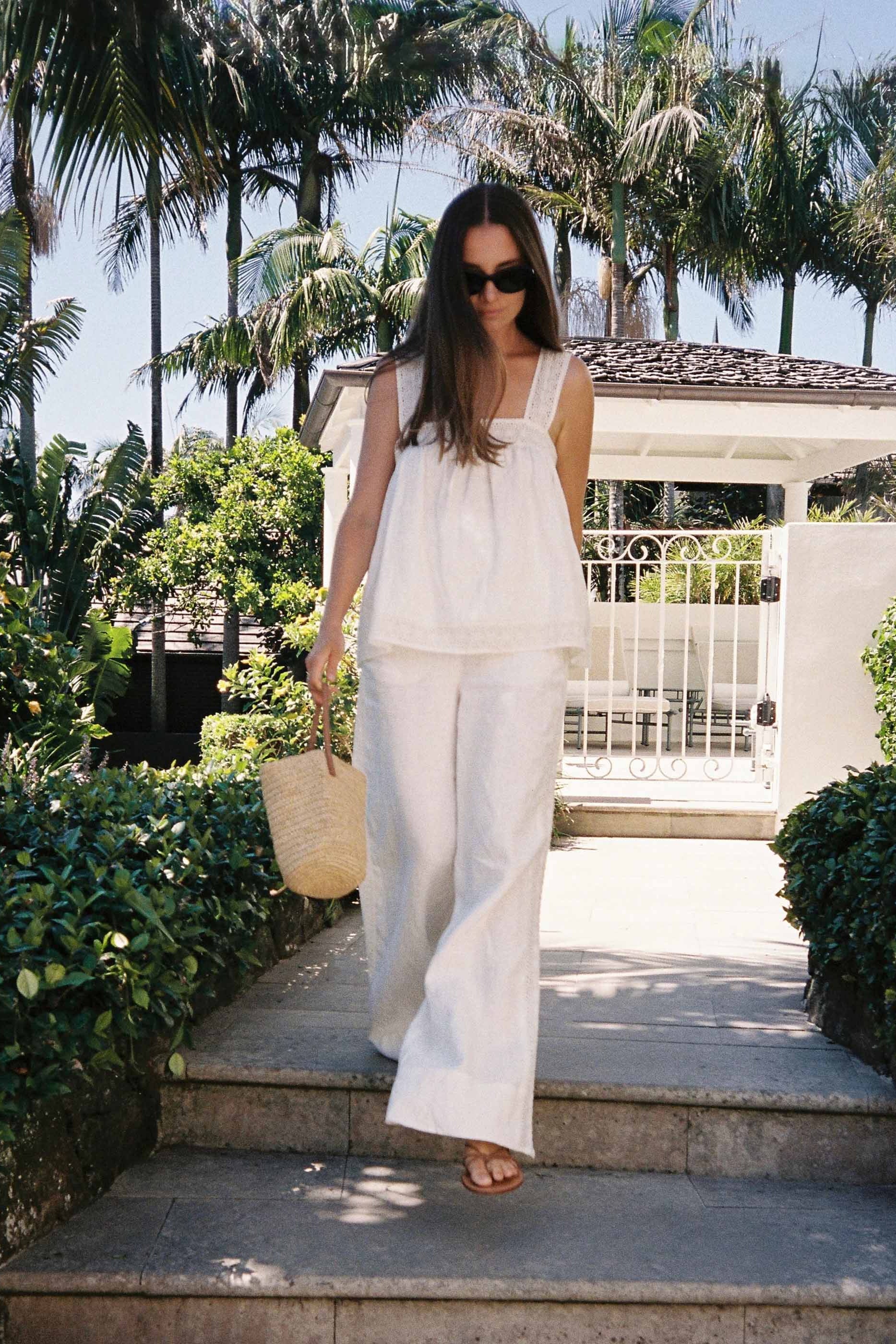Broderie Pant - Gardenia