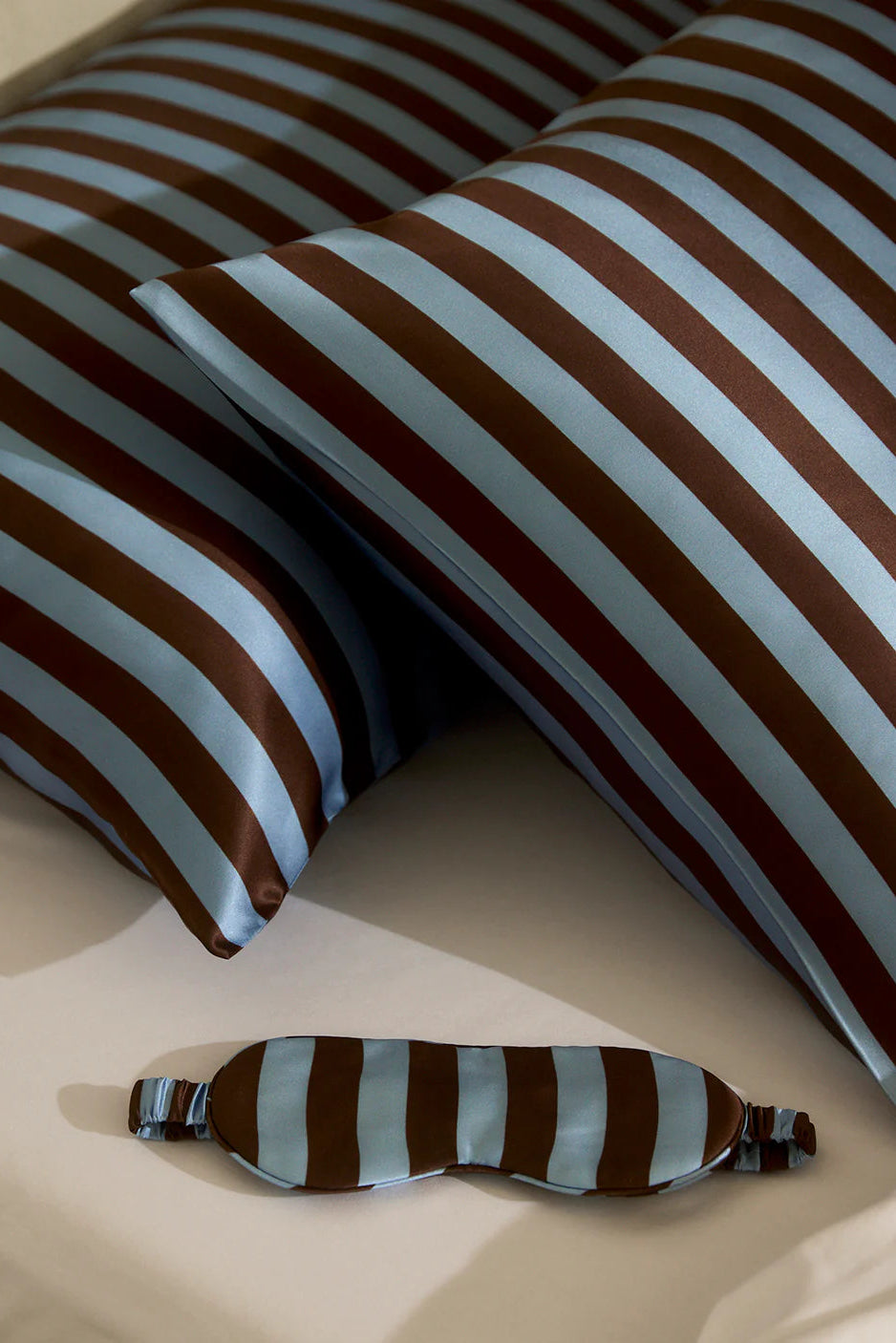 Silk Eyemask - Iced Chocolate Stripes