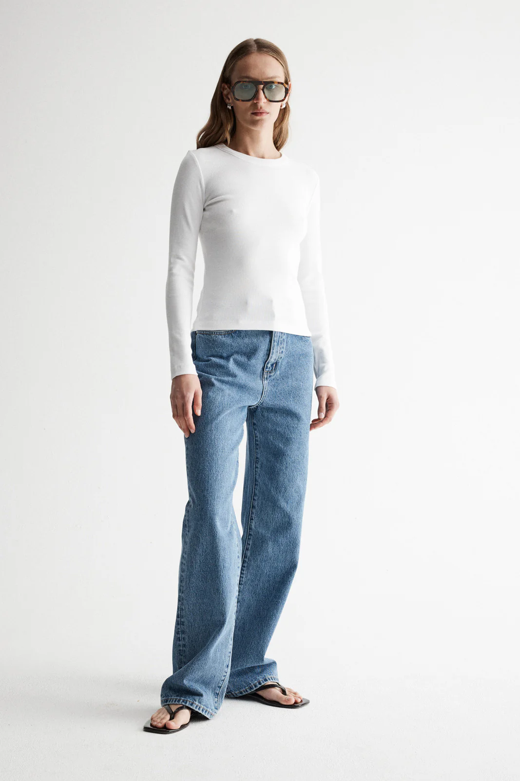 Nola Longsleeve Top - White