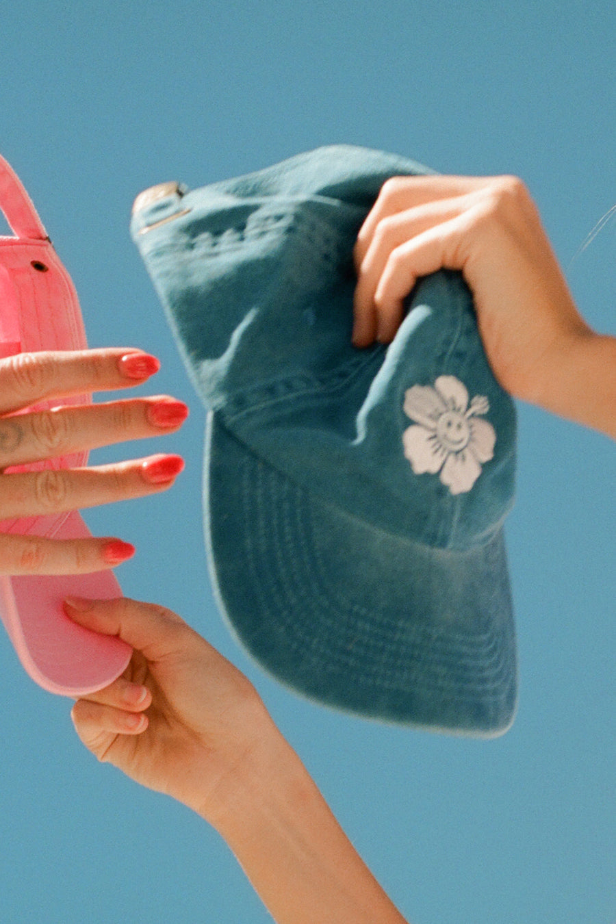 Happy Hibiscus Cap - Blue
