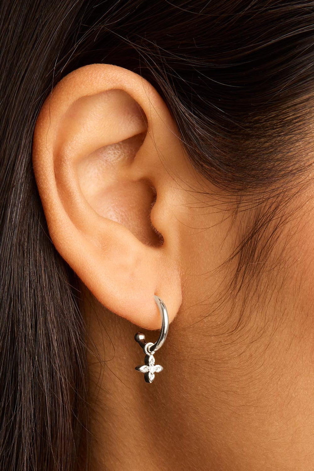 Live in Light Hoop Earrings - Sterling Silver