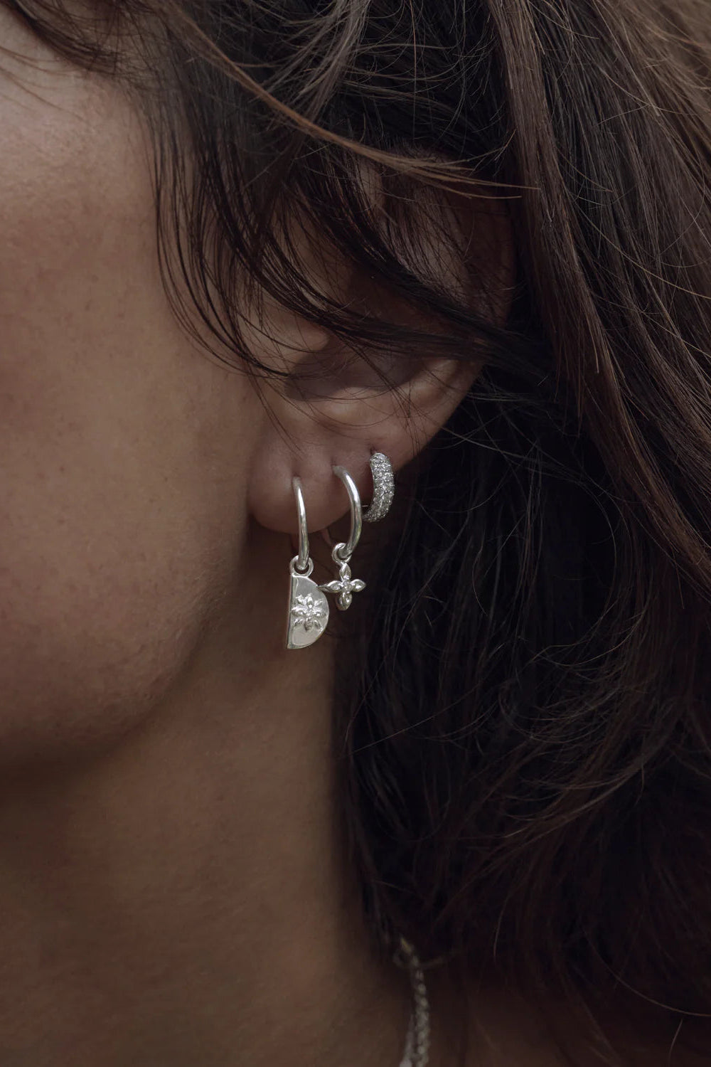 Live in Light Hoop Earrings - Sterling Silver