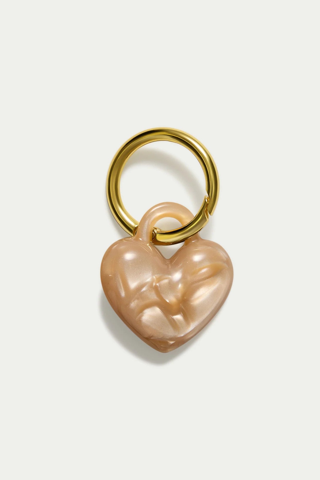 Puffy Heart Keychain - Abalone