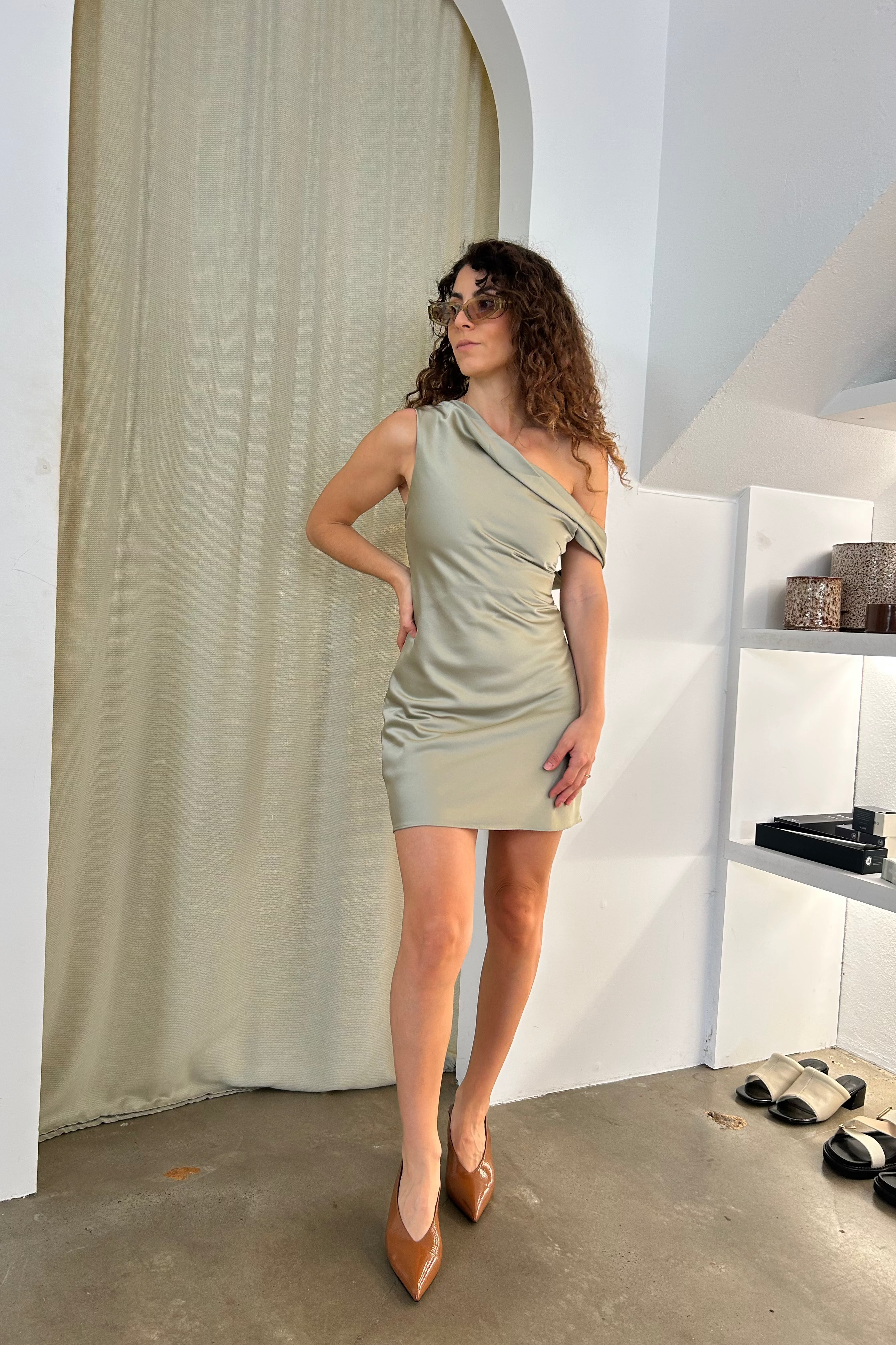 BECCA MINI DRESS - MOSS