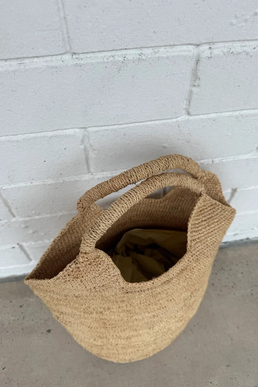 Raffia Bucket Bag