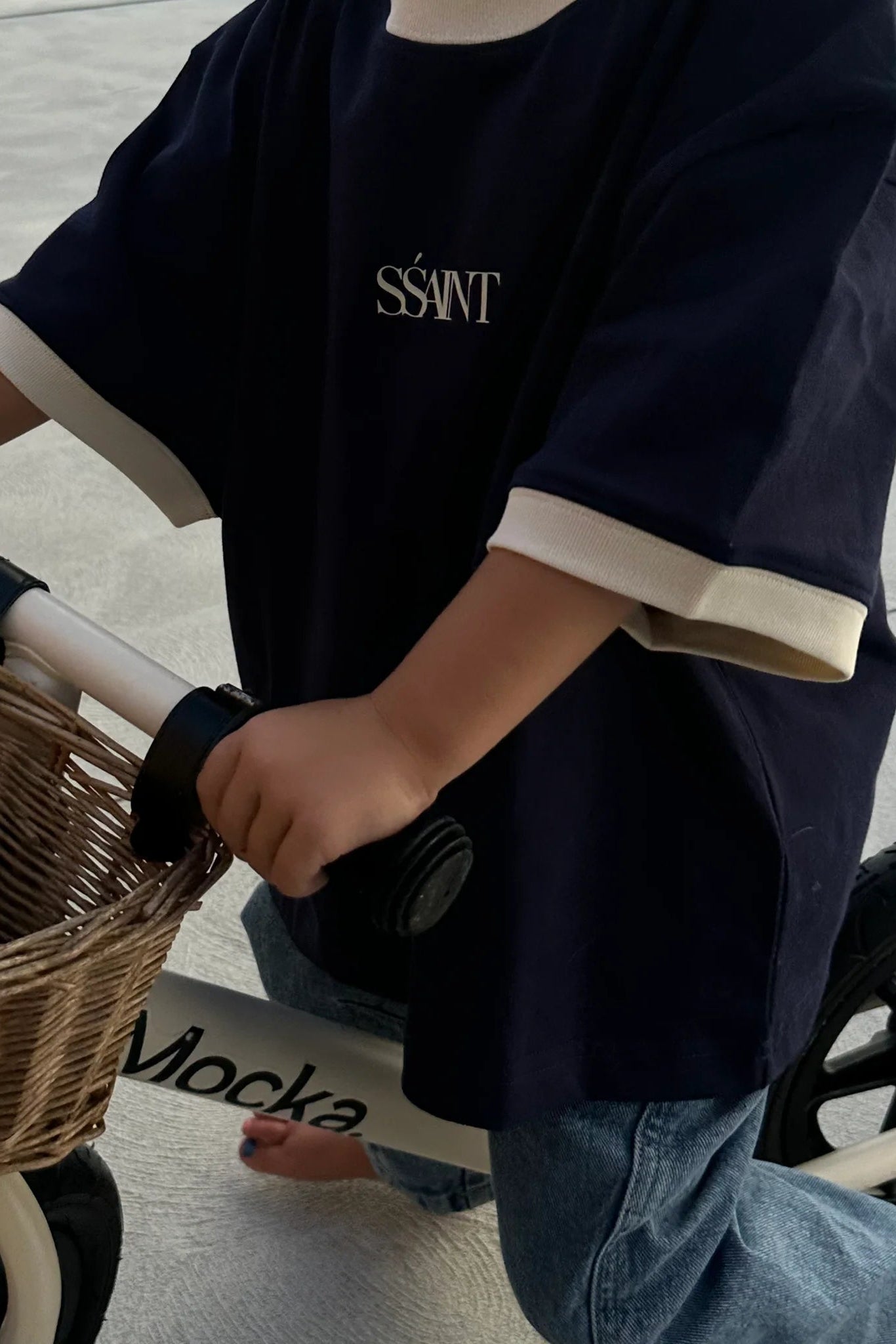SŚAINT LOGO BABY TEE - NAVY