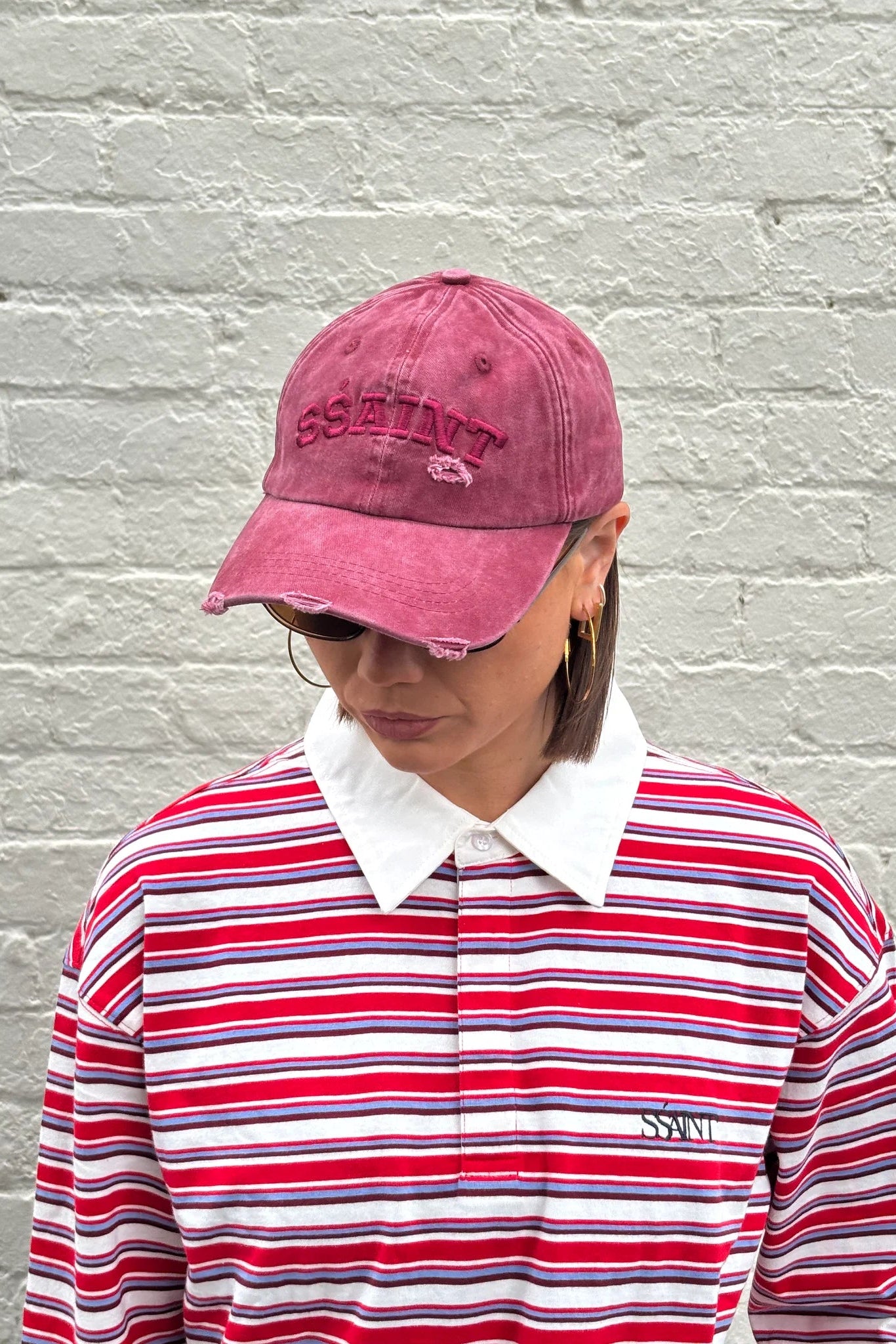 SŚAINT LOGO CAP - CHERRY