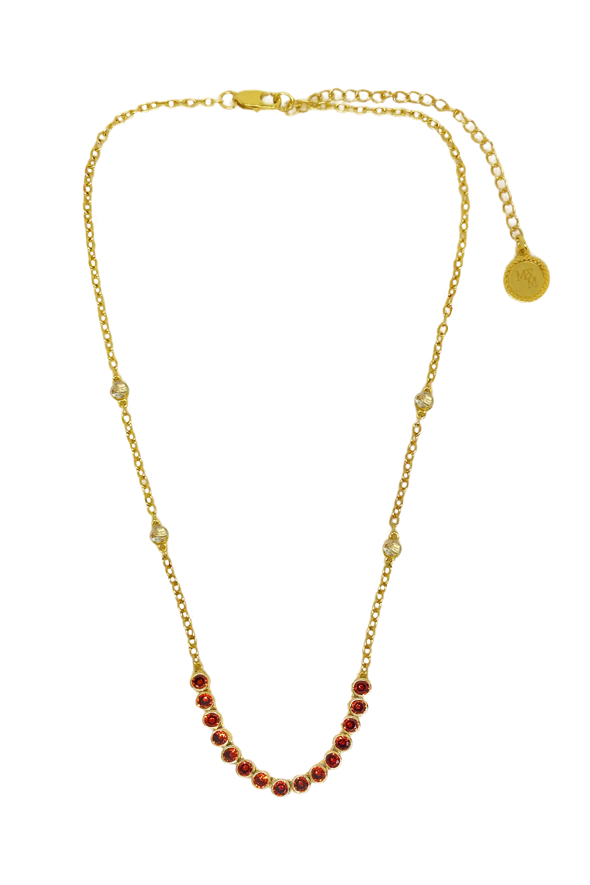 IVY Necklace - Garnet CZ