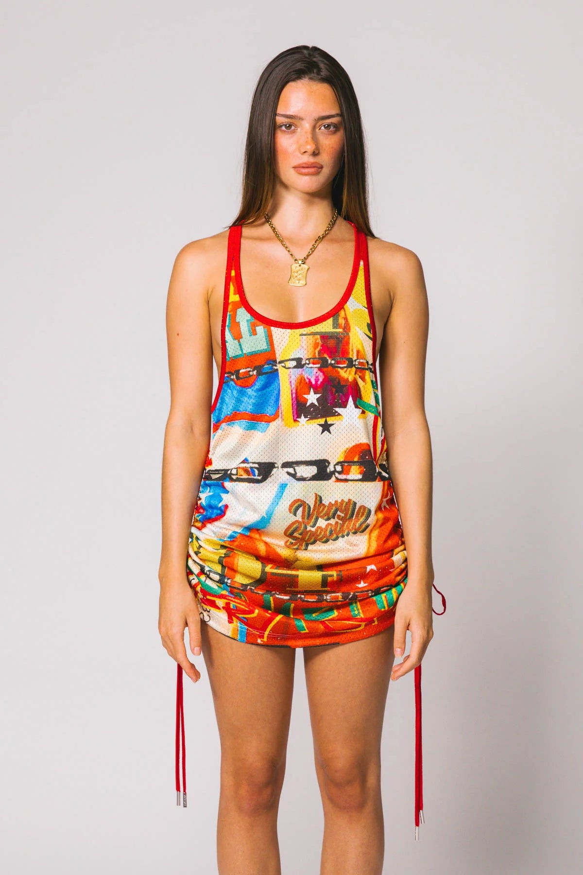 Holy Mash Up Ruched Mini Dress