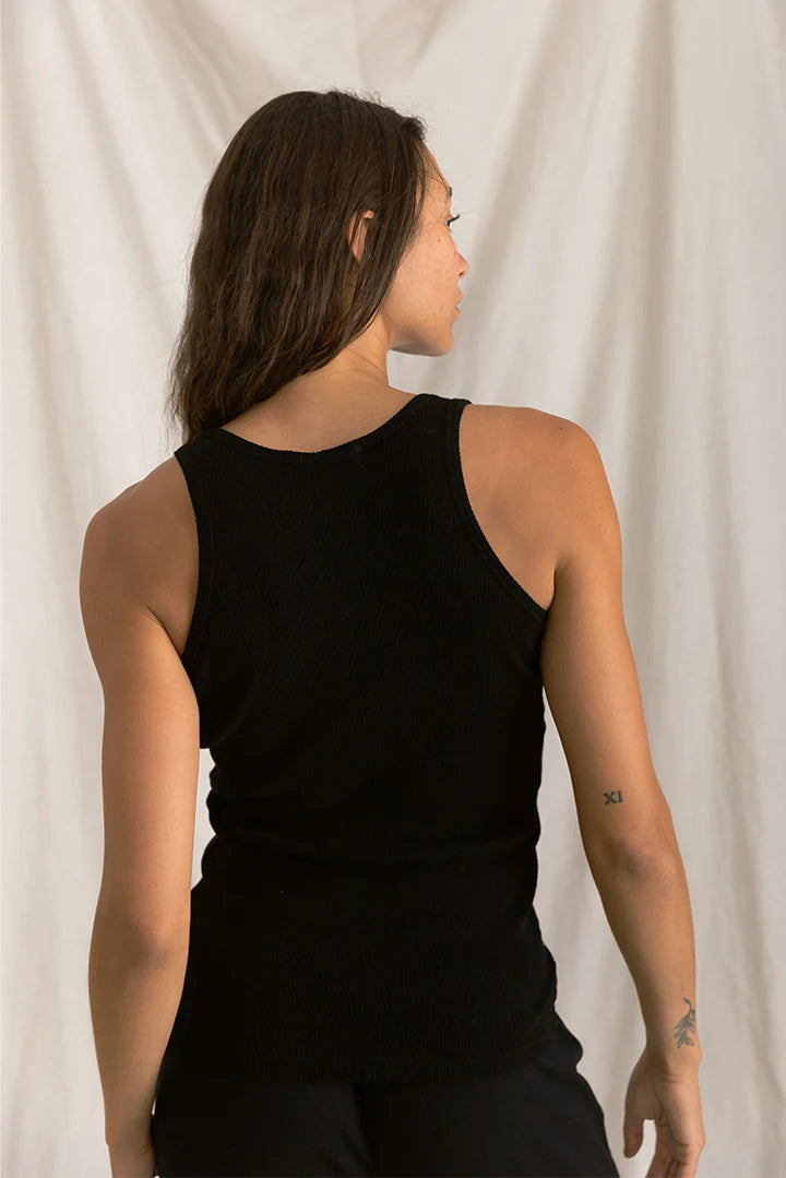 THE JAGGER LAYERING TANK - TRUE BLACK