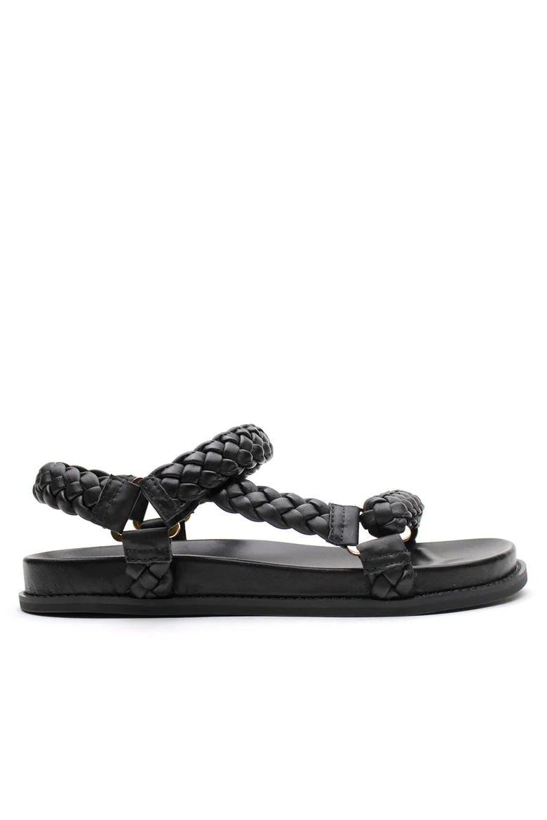 Elke Braided Sandal - Black