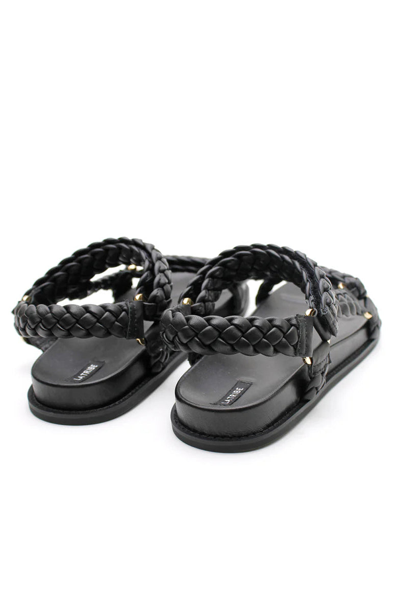 Elke Braided Sandal - Black