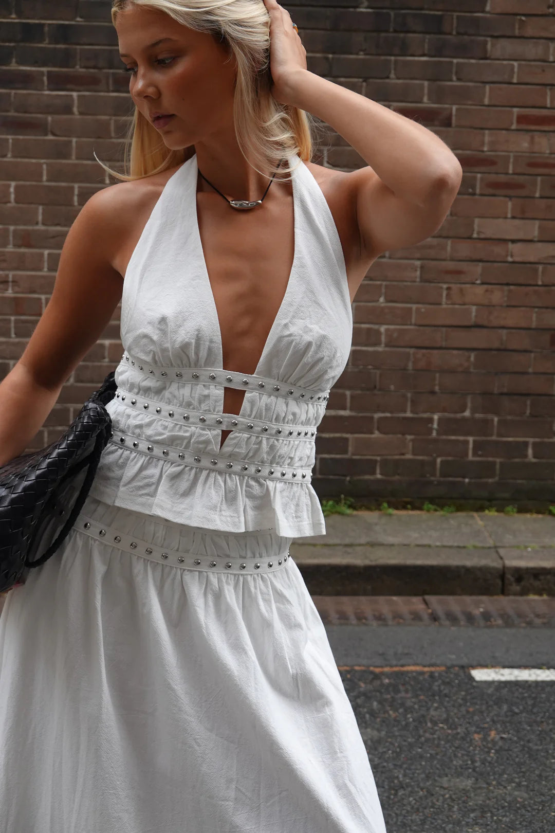 Mavis Studded Top Ivory