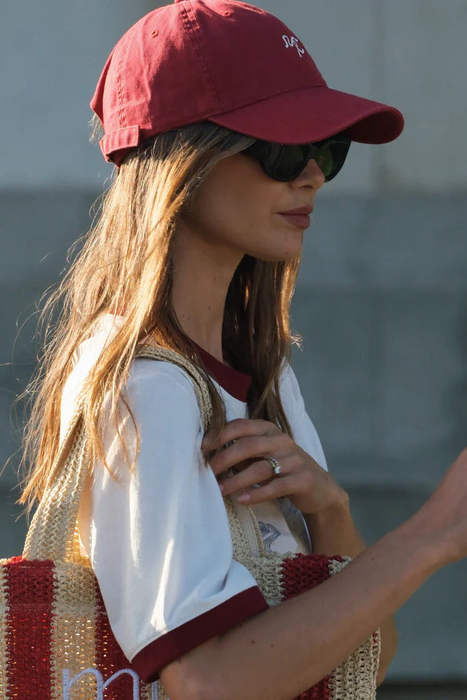 EMBROIDERED CAP - RED