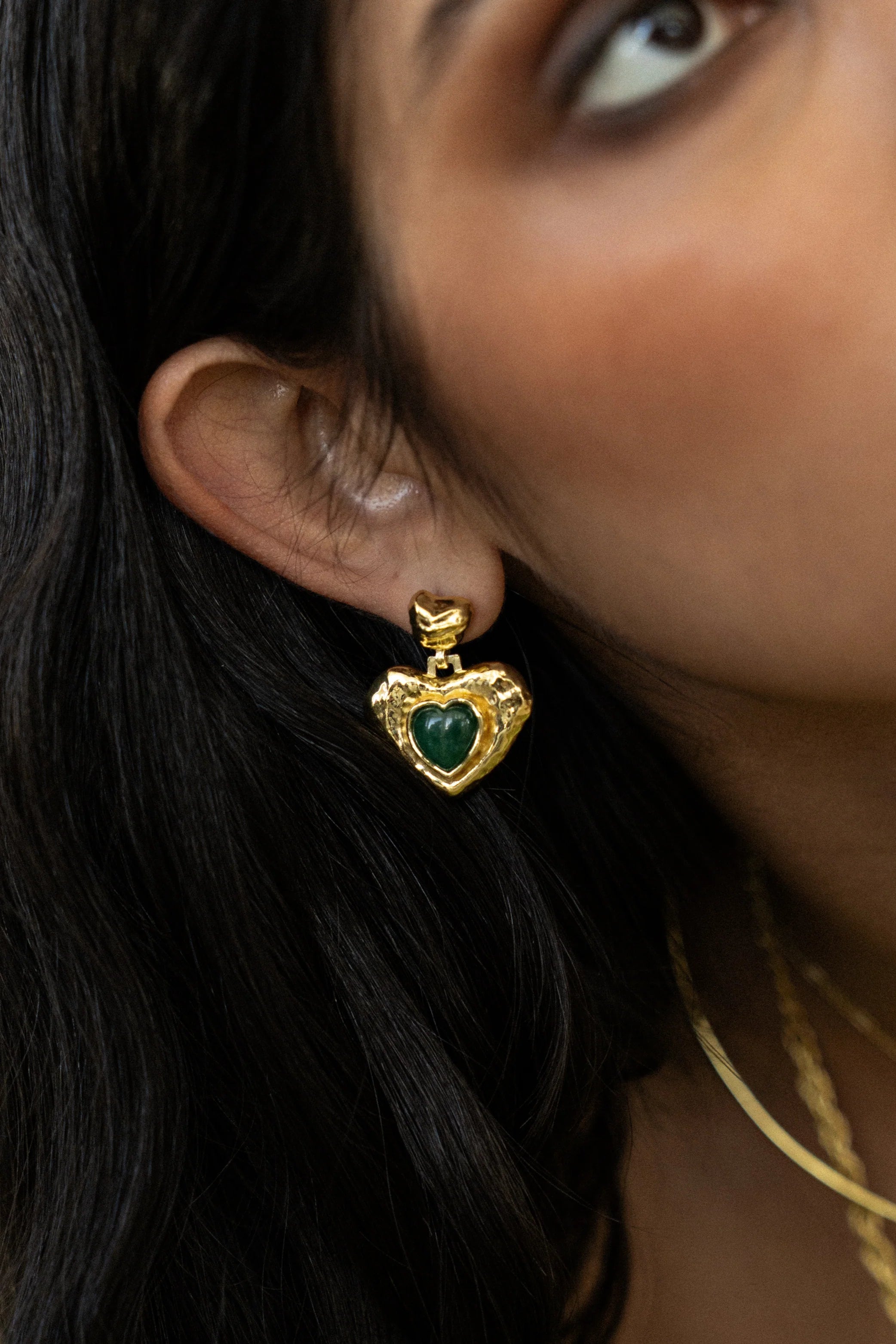 SURI EARRINGS - GREEN AVENTURINE