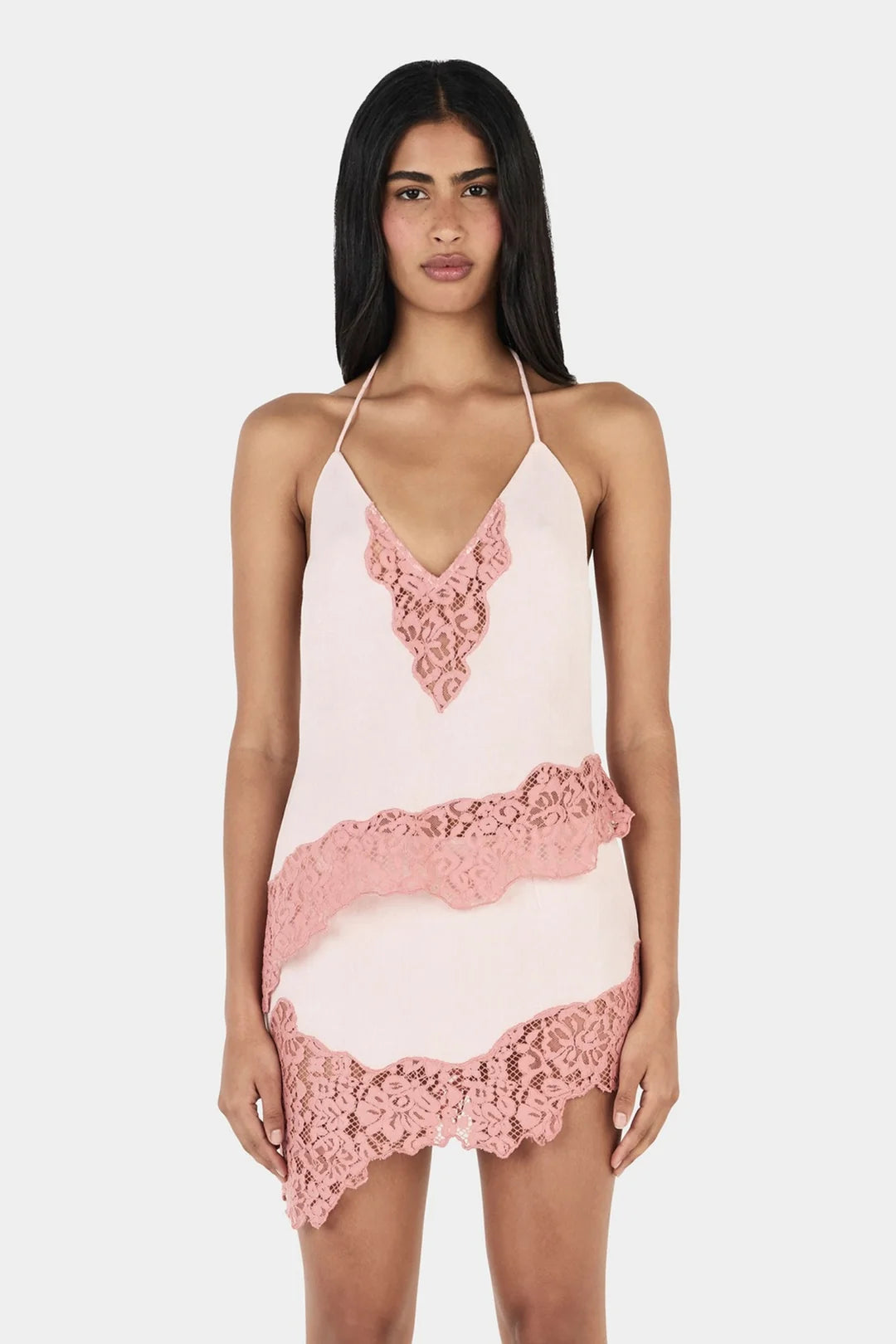 Nera Halter Top Pink Two Tone