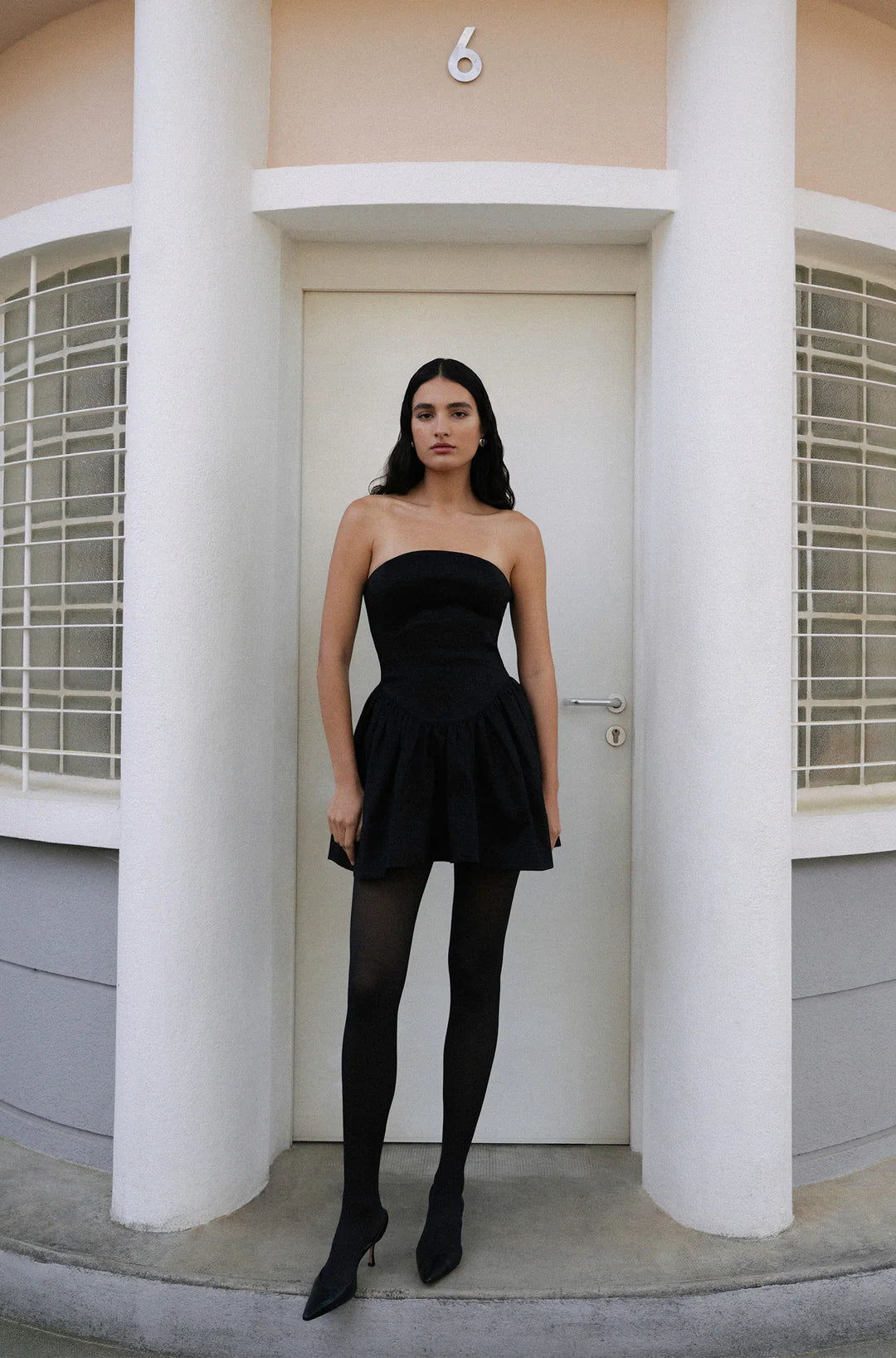 Partridge Taffeta Dress - Black