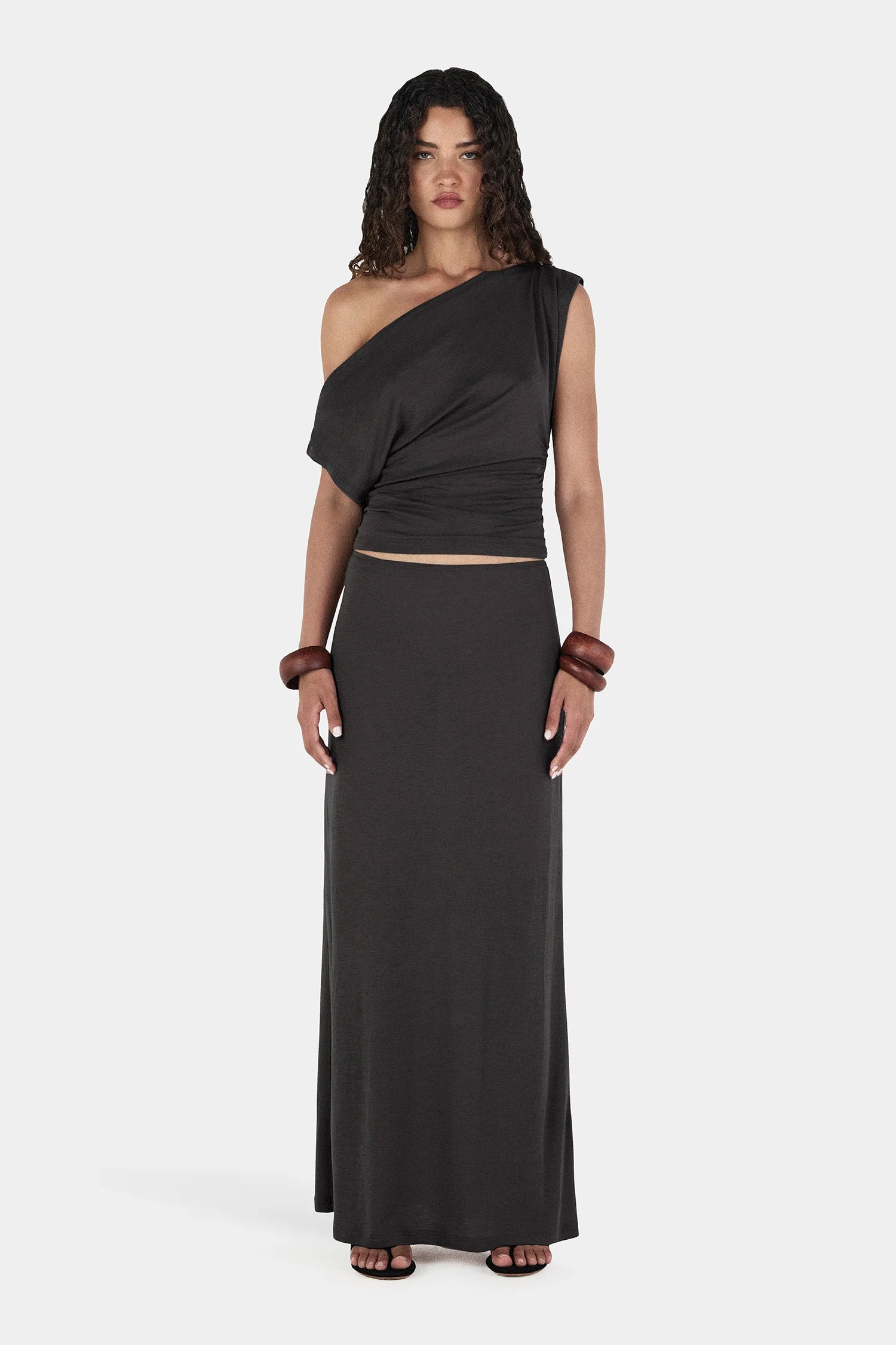 Gerard Wool Skirt - Charcoal