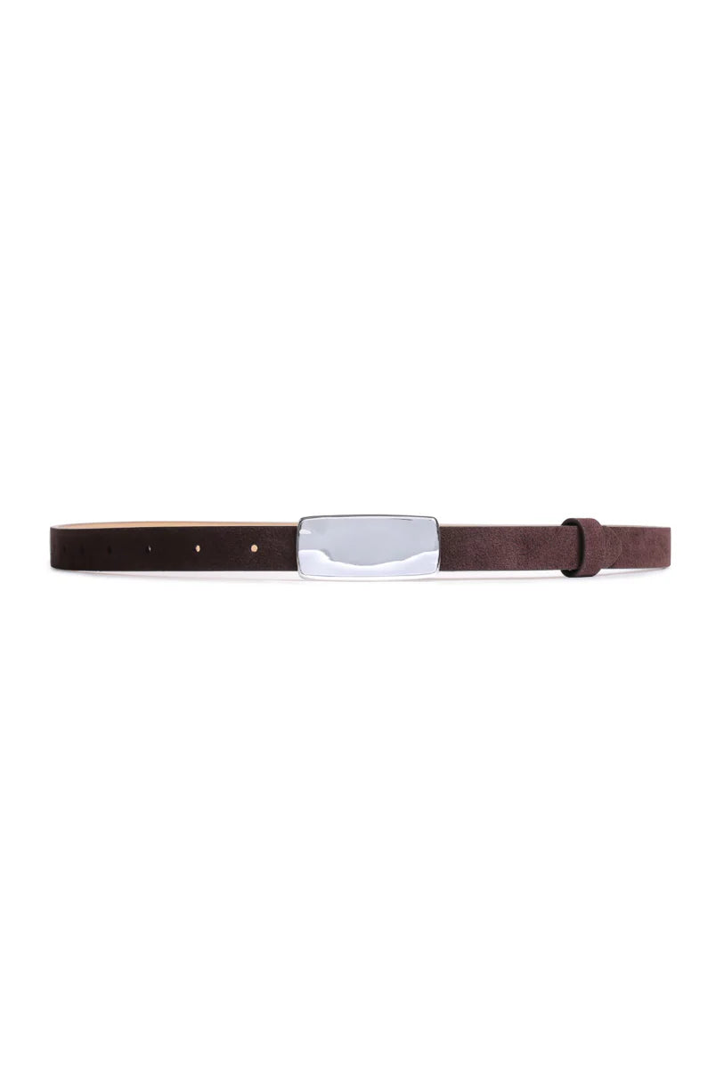 Plate Belt - Brun/Silver