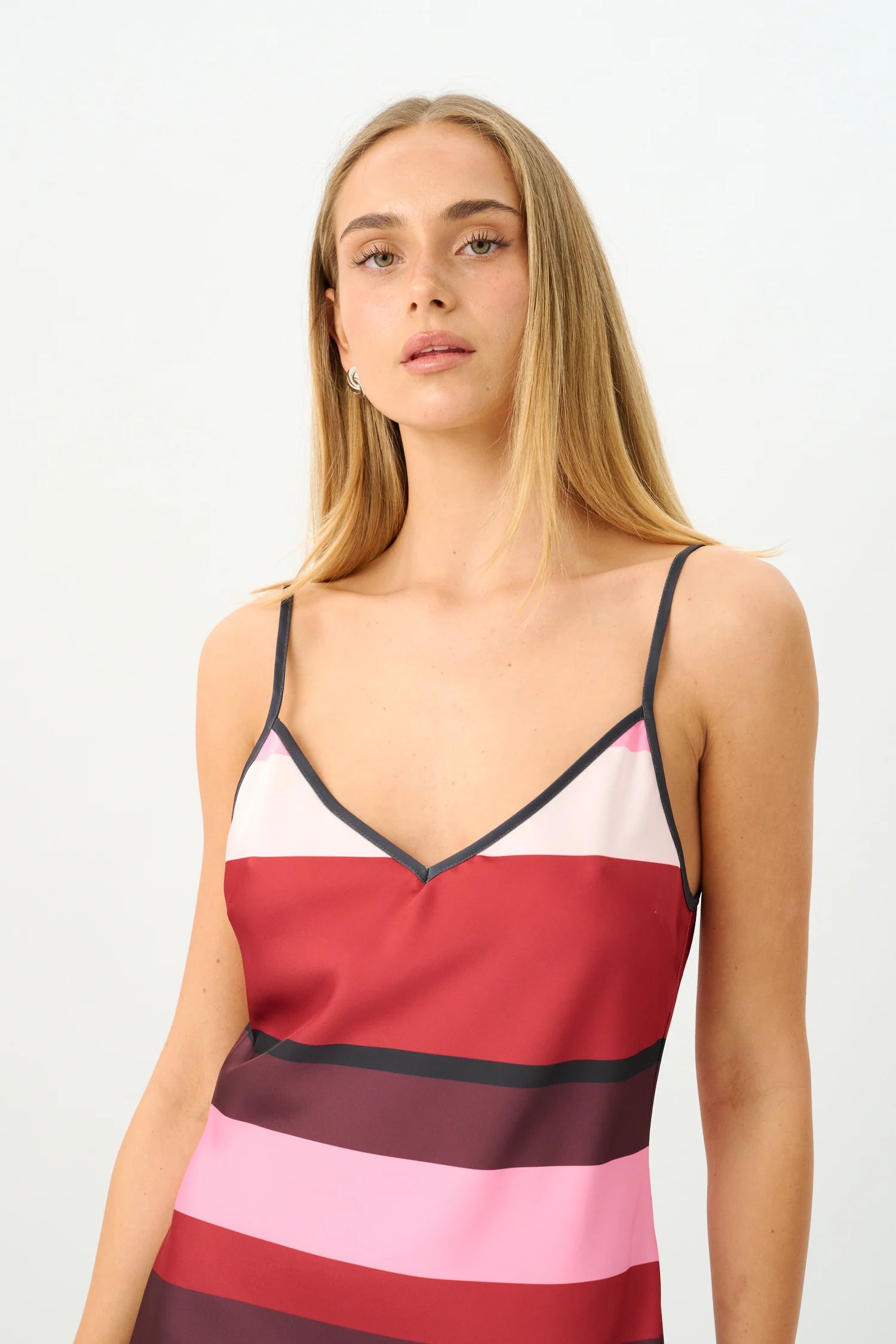 Bias Mini Dress | Fuchsia Stripe