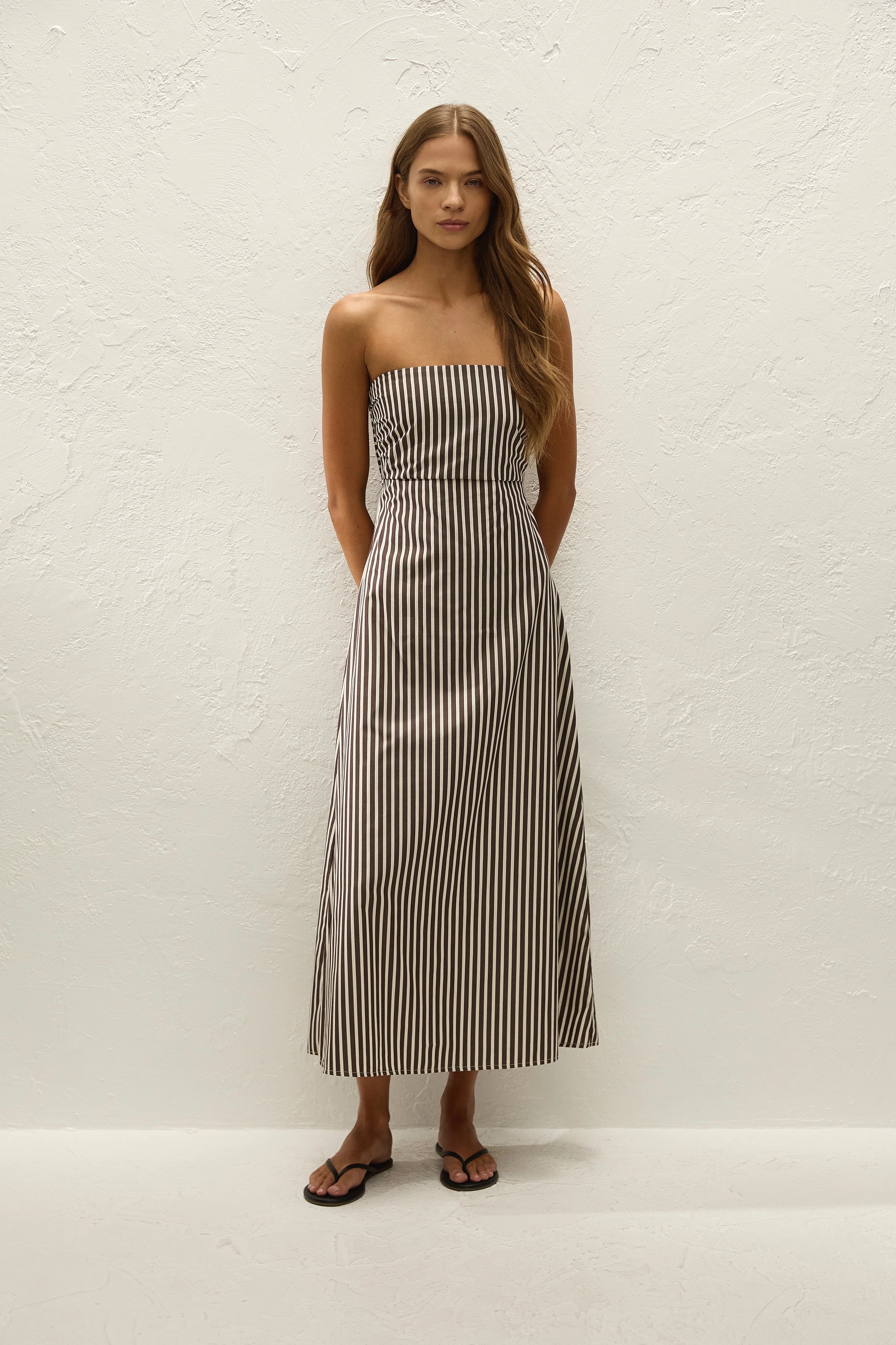 Casimiro Midi Dress Rita Stripe Port