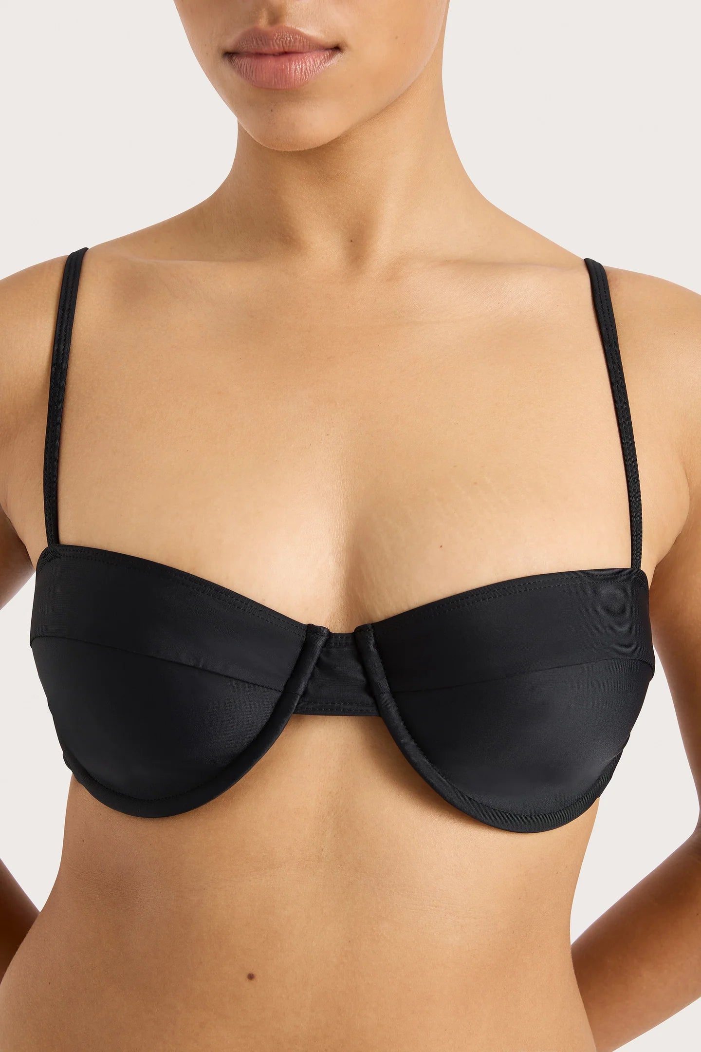 FARRAH BIKINI TOP - BLACK