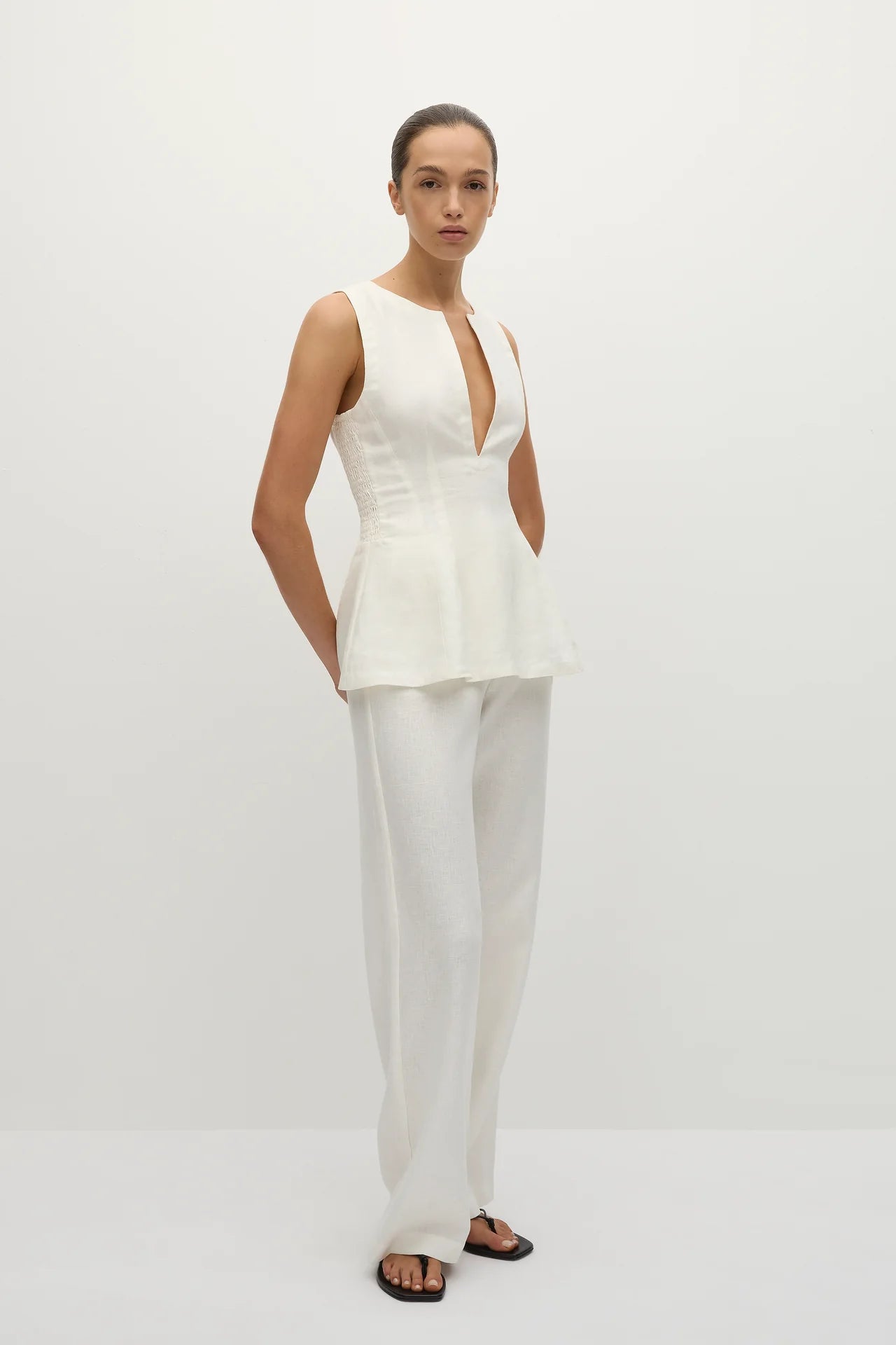 Sanne Pant - White