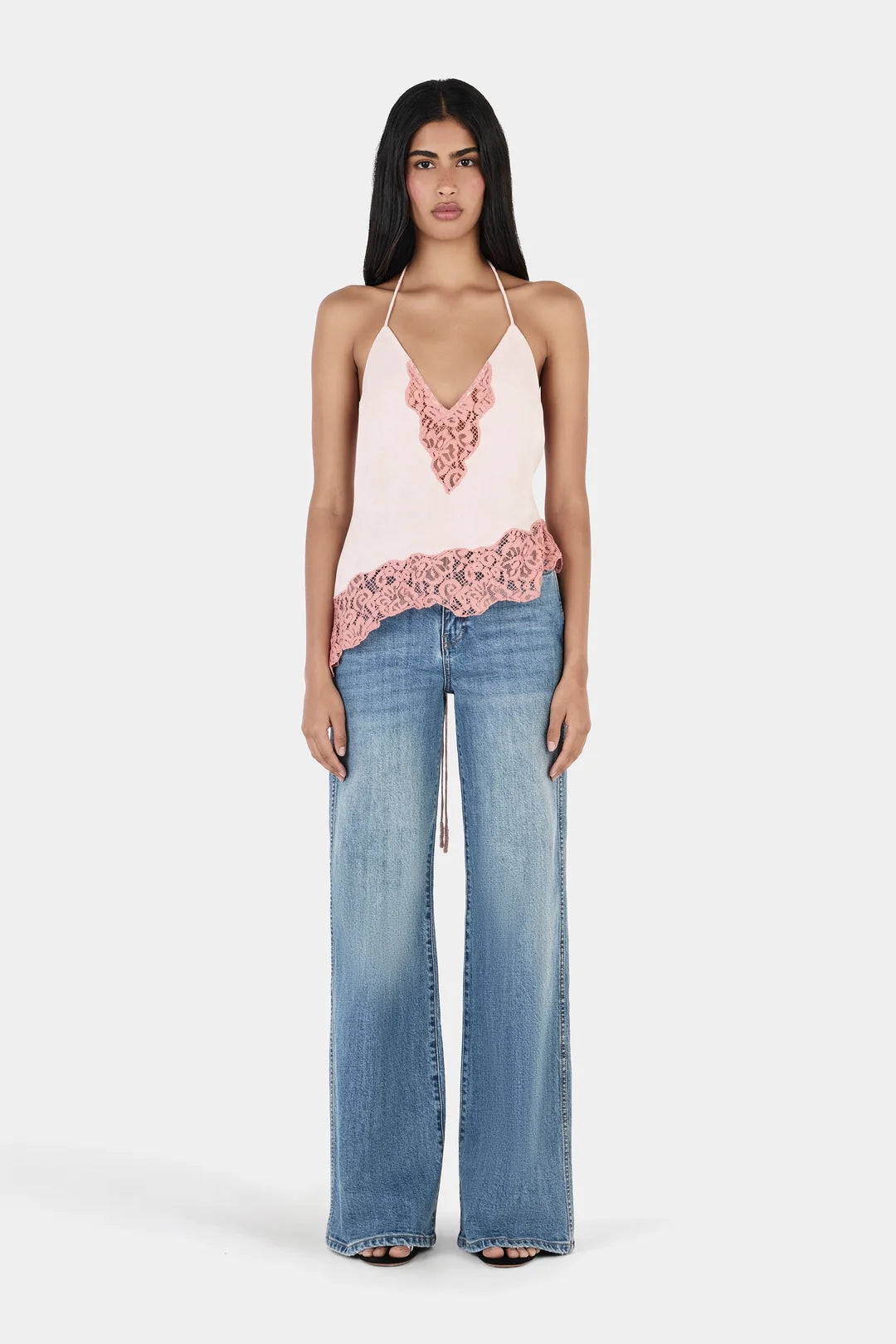 Nera Halter Top Pink Two Tone