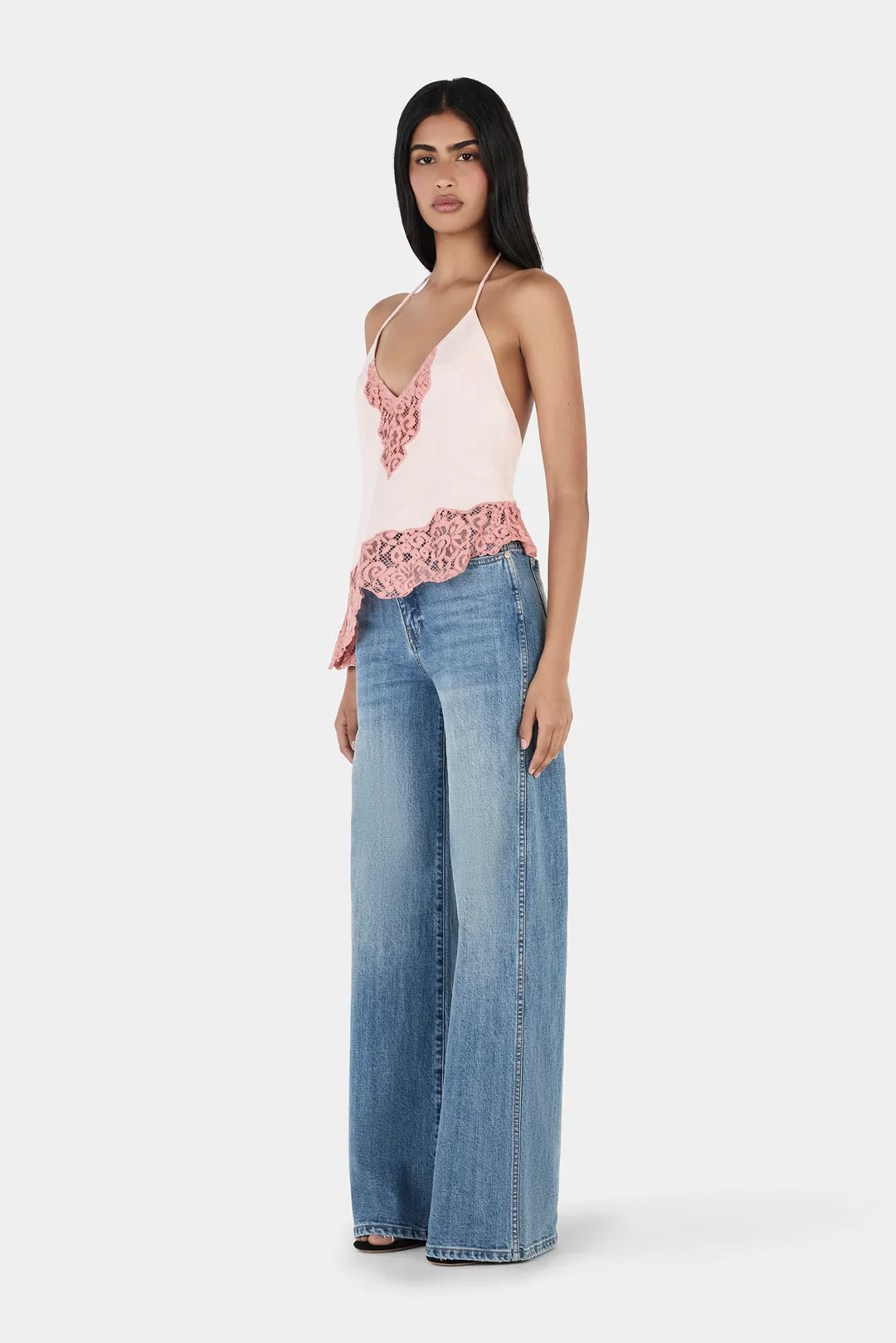 Nera Halter Top Pink Two Tone