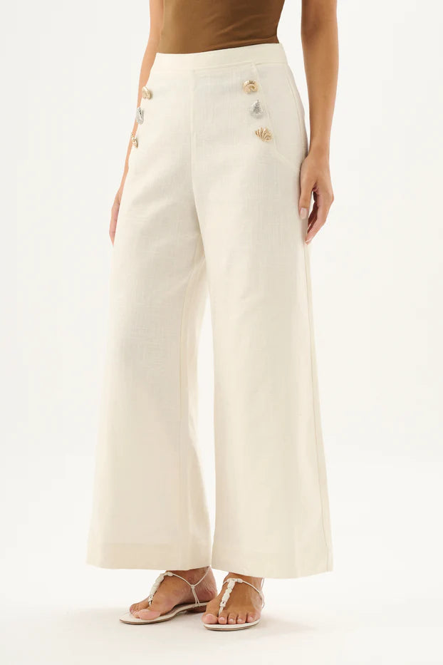 WAVERLY PANT - ECRU