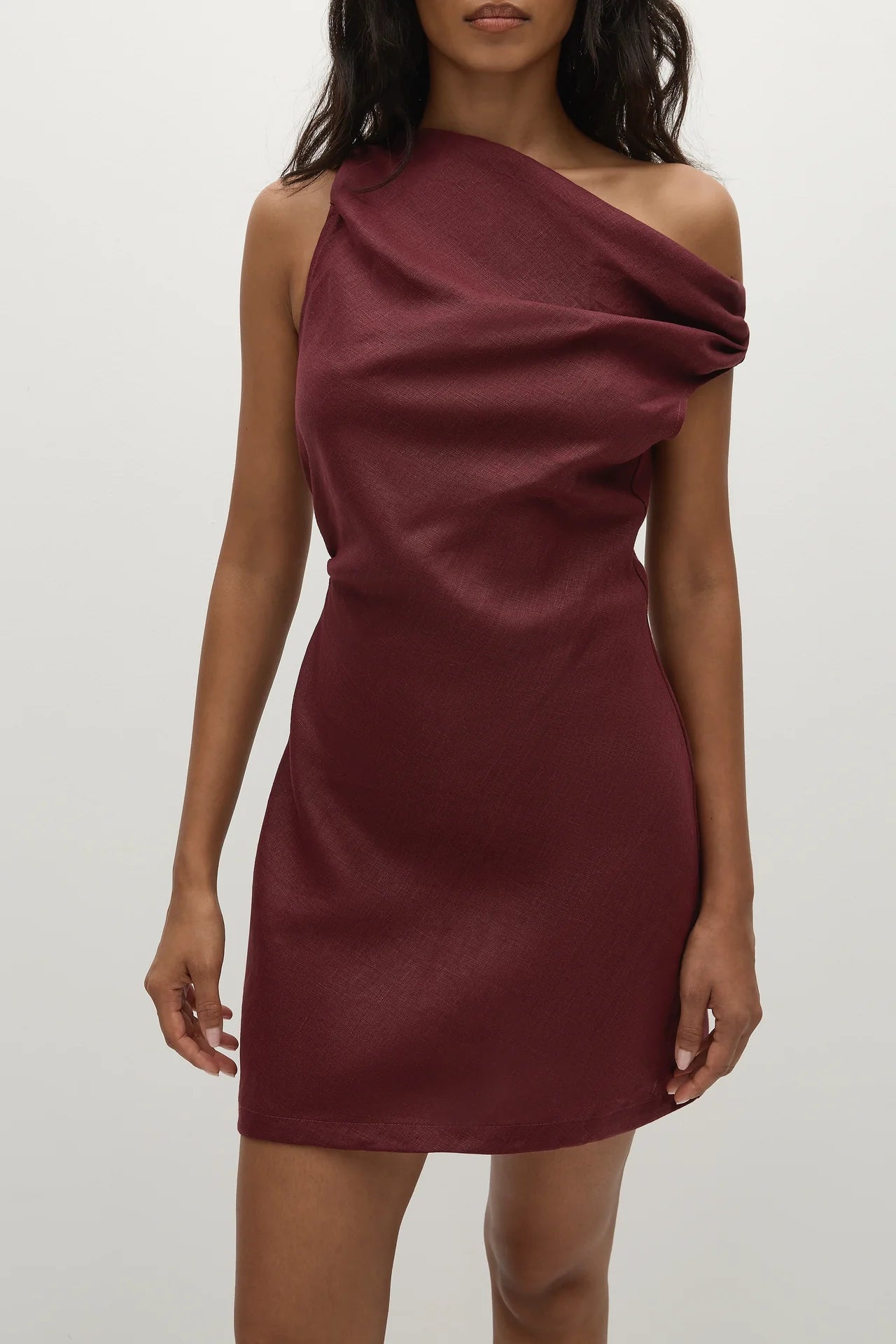 SUIS MINI DRESS BORDEAUX