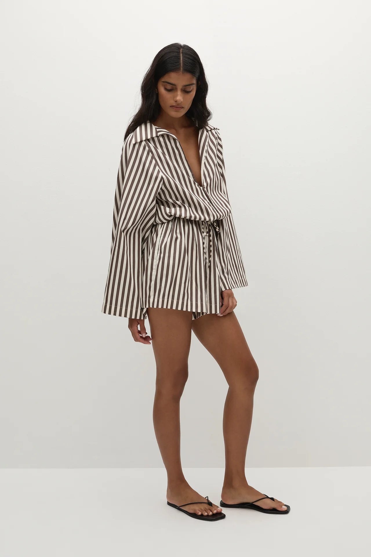 Aksel Playsuit - Norway Stripe Espresso