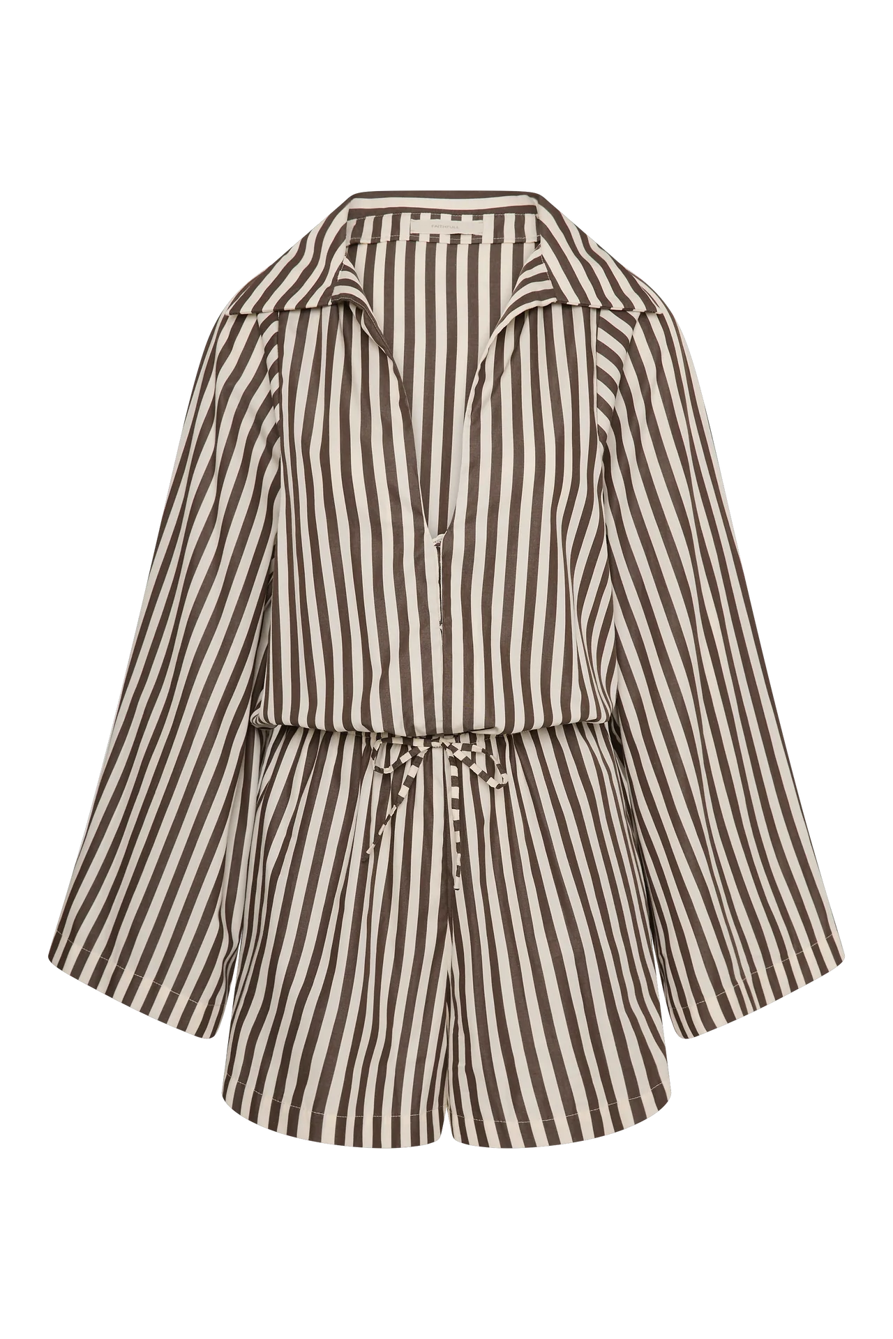 Aksel Playsuit - Norway Stripe Espresso