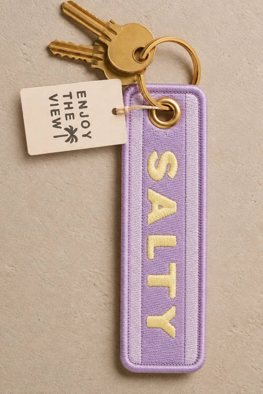 Salty Embroidered Keyring