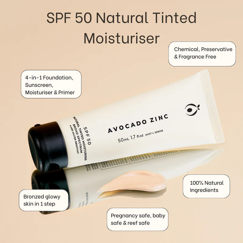 SPF 50 NATURAL TINTED MOISTURISER