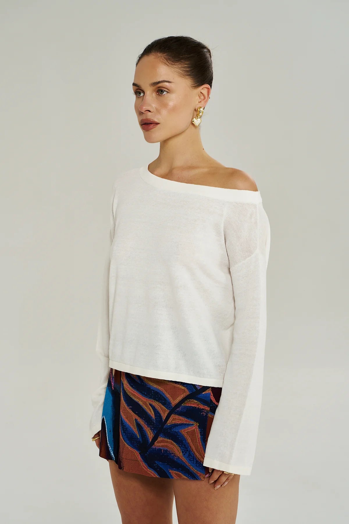 LOLA LS KNIT - VINTAGE WHITE