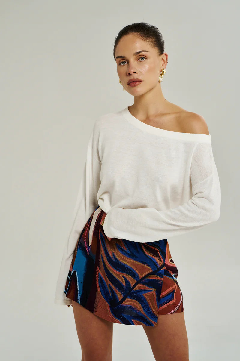 LOLA LS KNIT - VINTAGE WHITE
