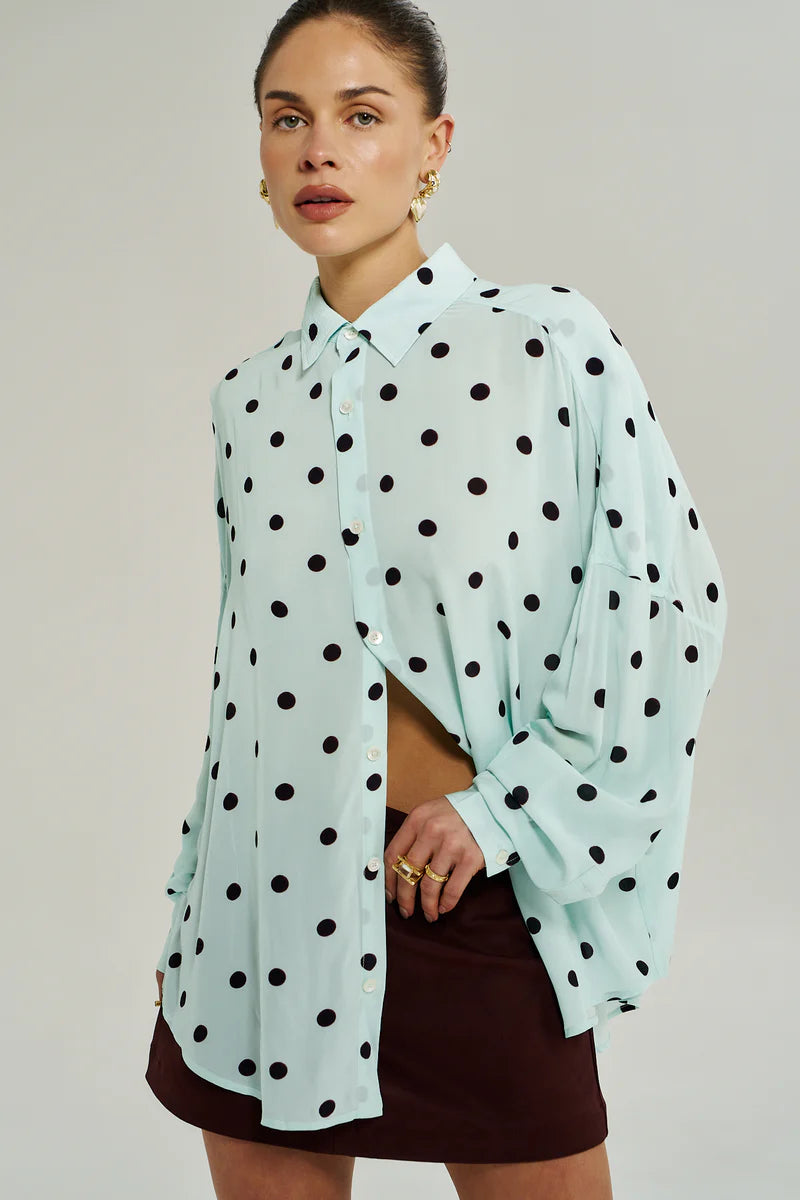 DOTTY LS SHIRT - PINOT DROPS