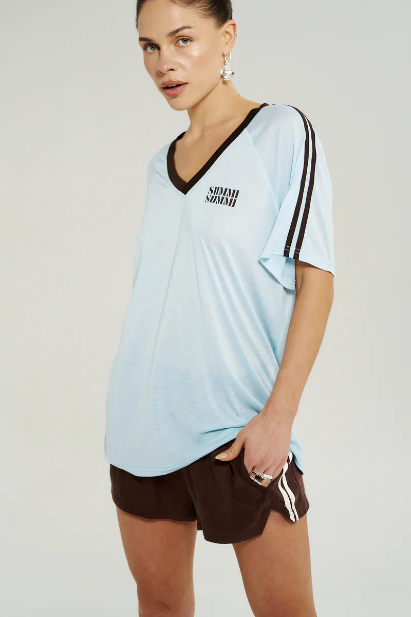 V NECK JERSEY TEE - ICEL