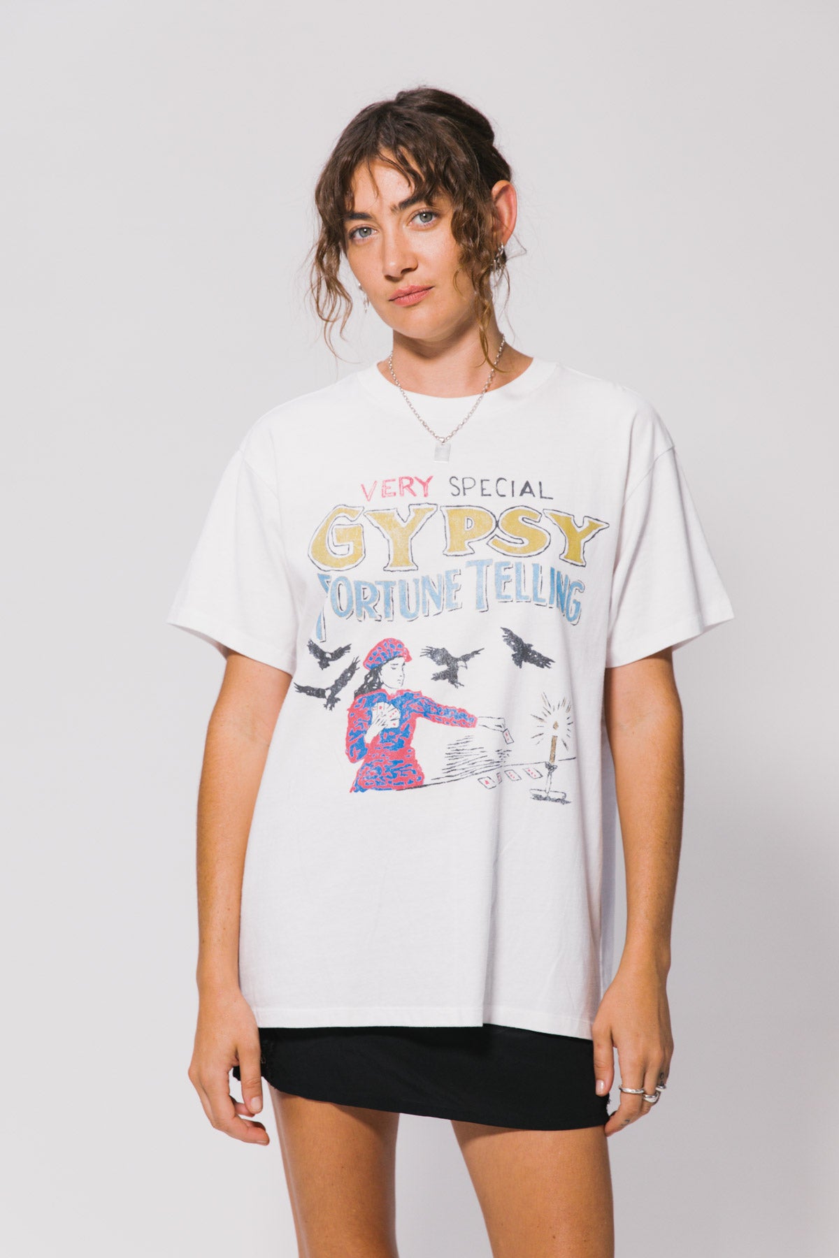 Fortune Teller Vintage Tee - White